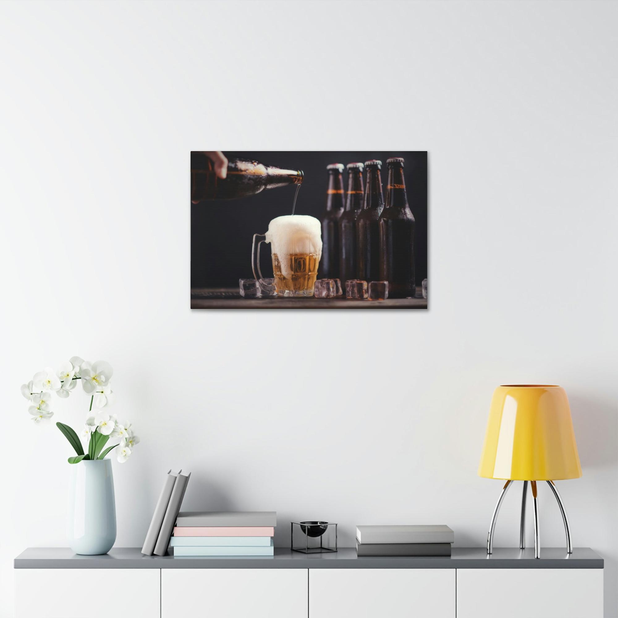 Beer Brewmaster's Delight: Artistic Canvas Print of a Beer Flight