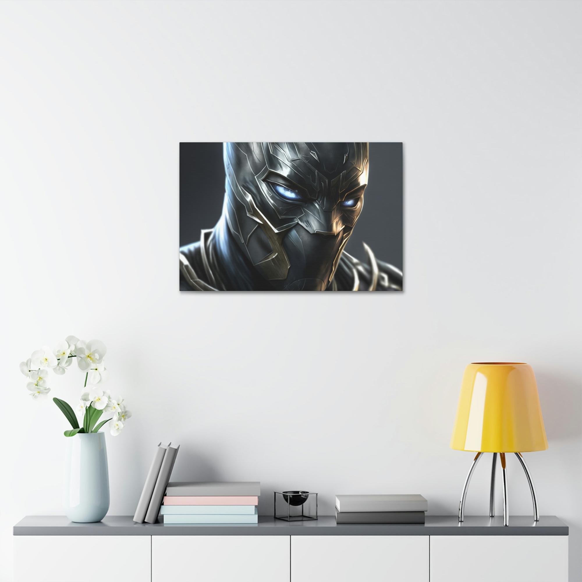 Black Panther The Black Panther: Framed Canvas and Print with Marvel Superhero Art
