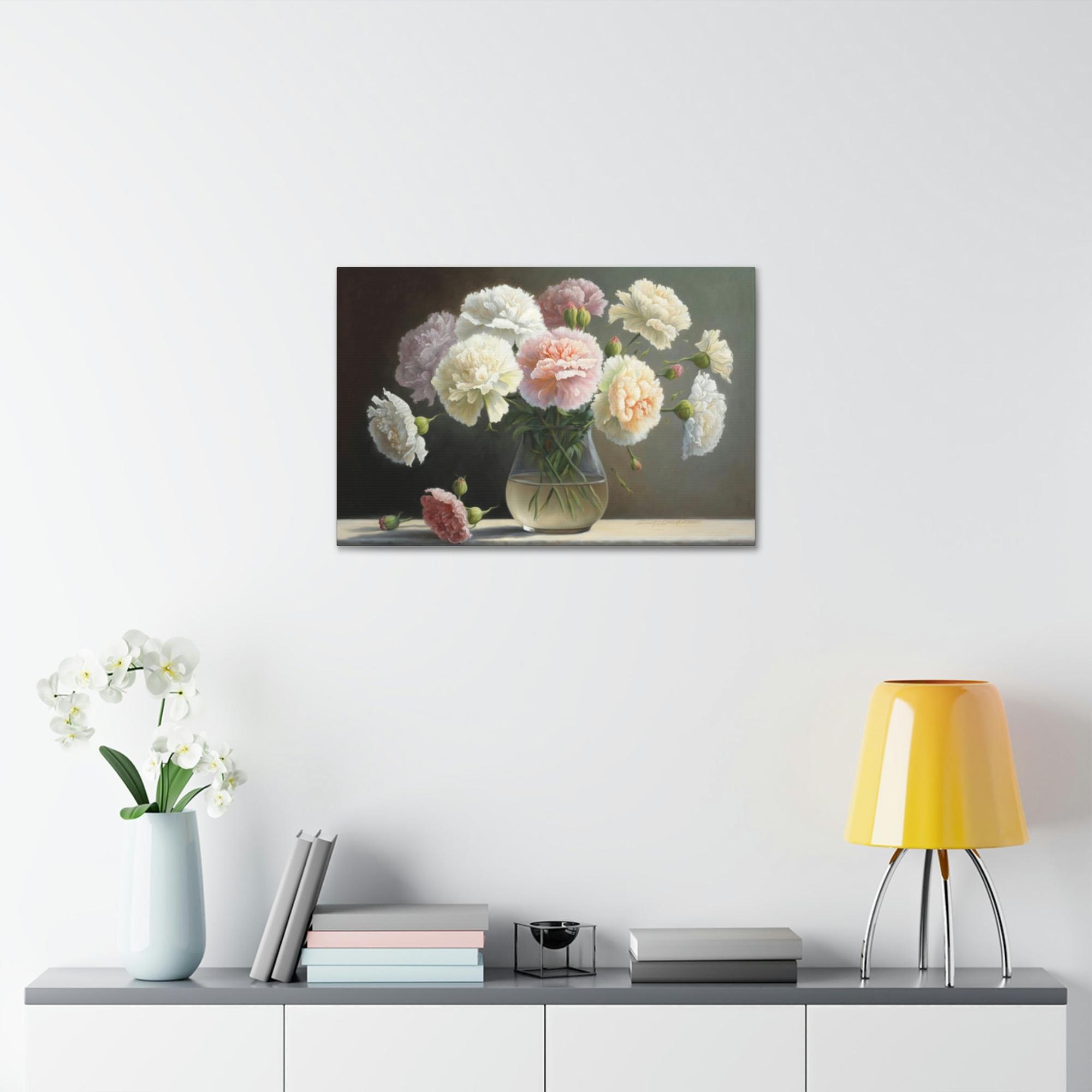 Carnations Garden Treasures: Carnations Print on Canvas and Art Prints for Your Home