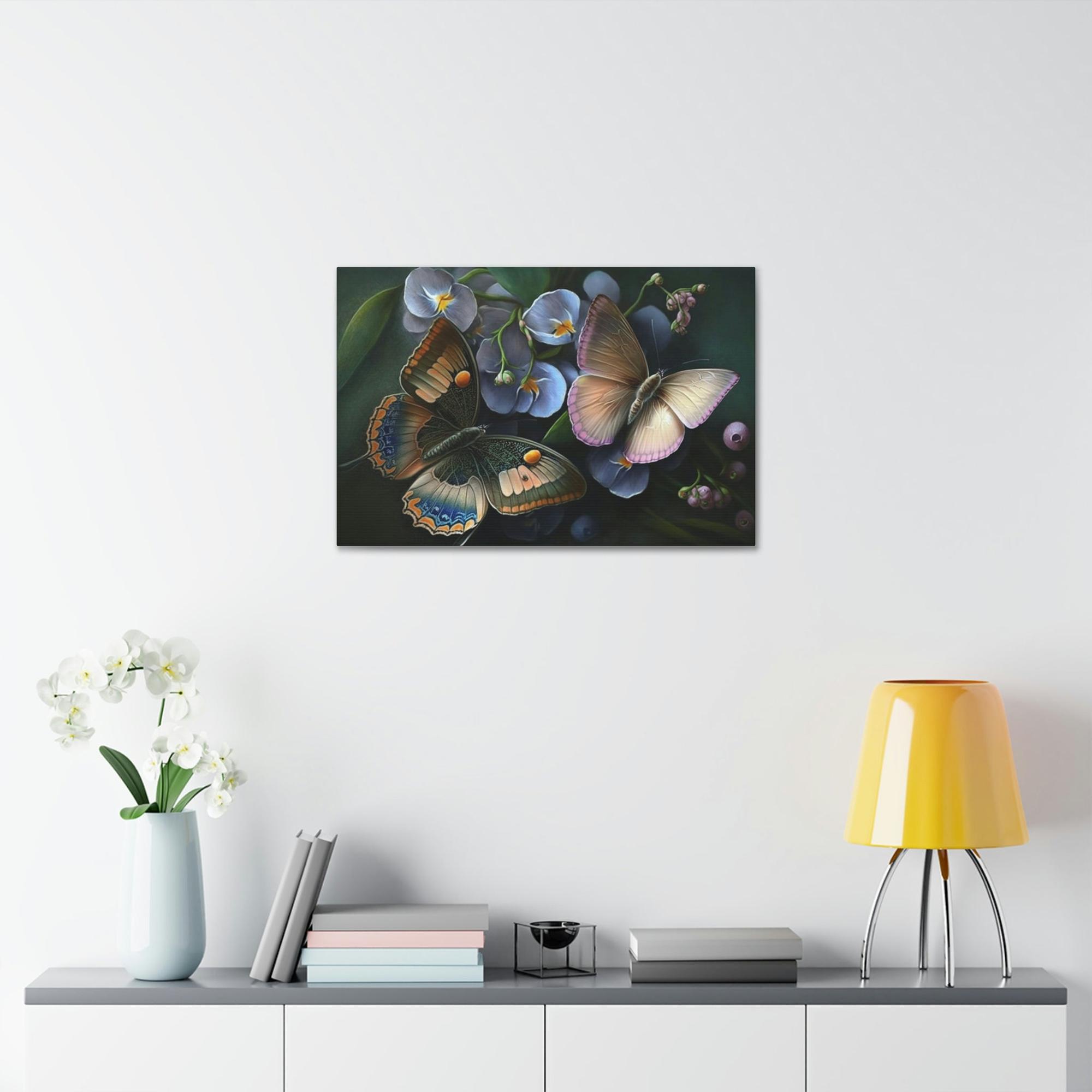 Butterflys Butterfly Garden: Framed Canvas & Poster Art Print of Fluttering Insects