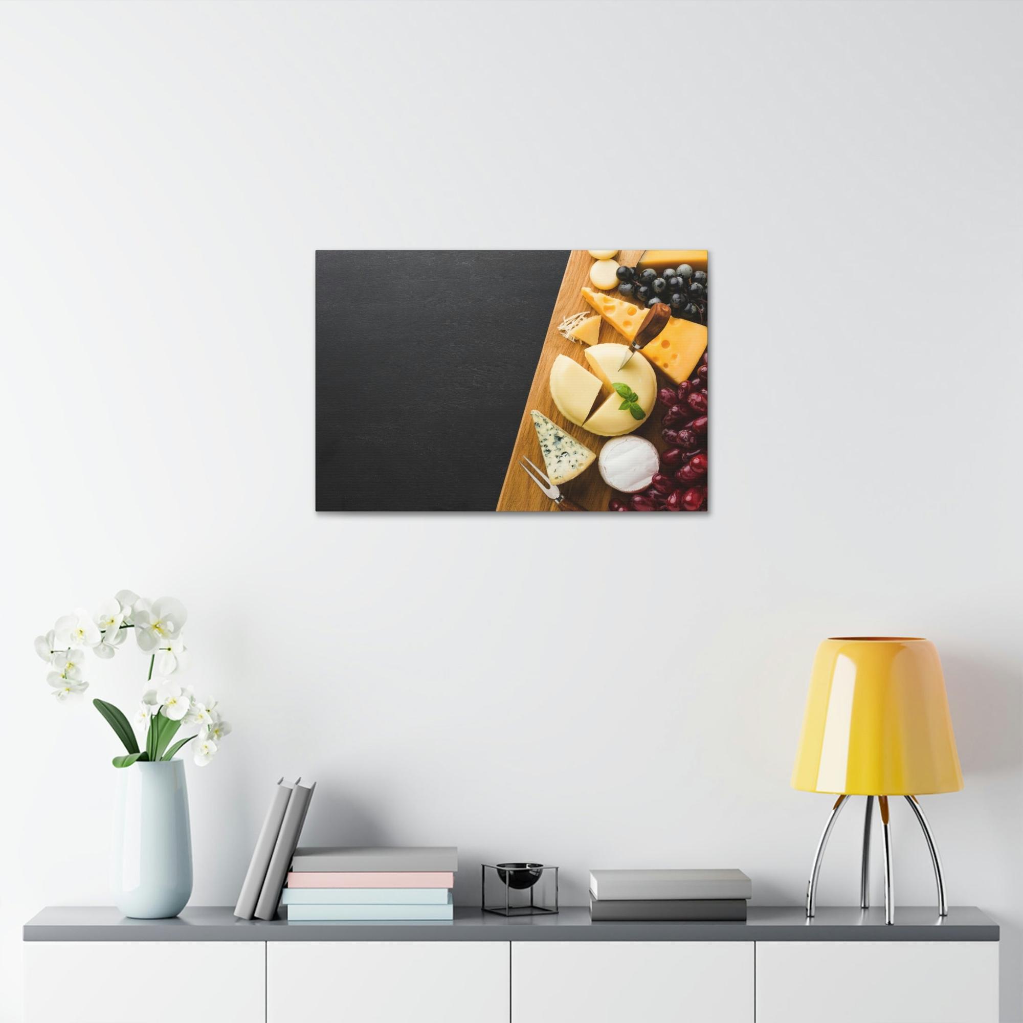 Cheese The Art of Cheese: Natural Canvas Prints of Gourmet Cheese Wheels