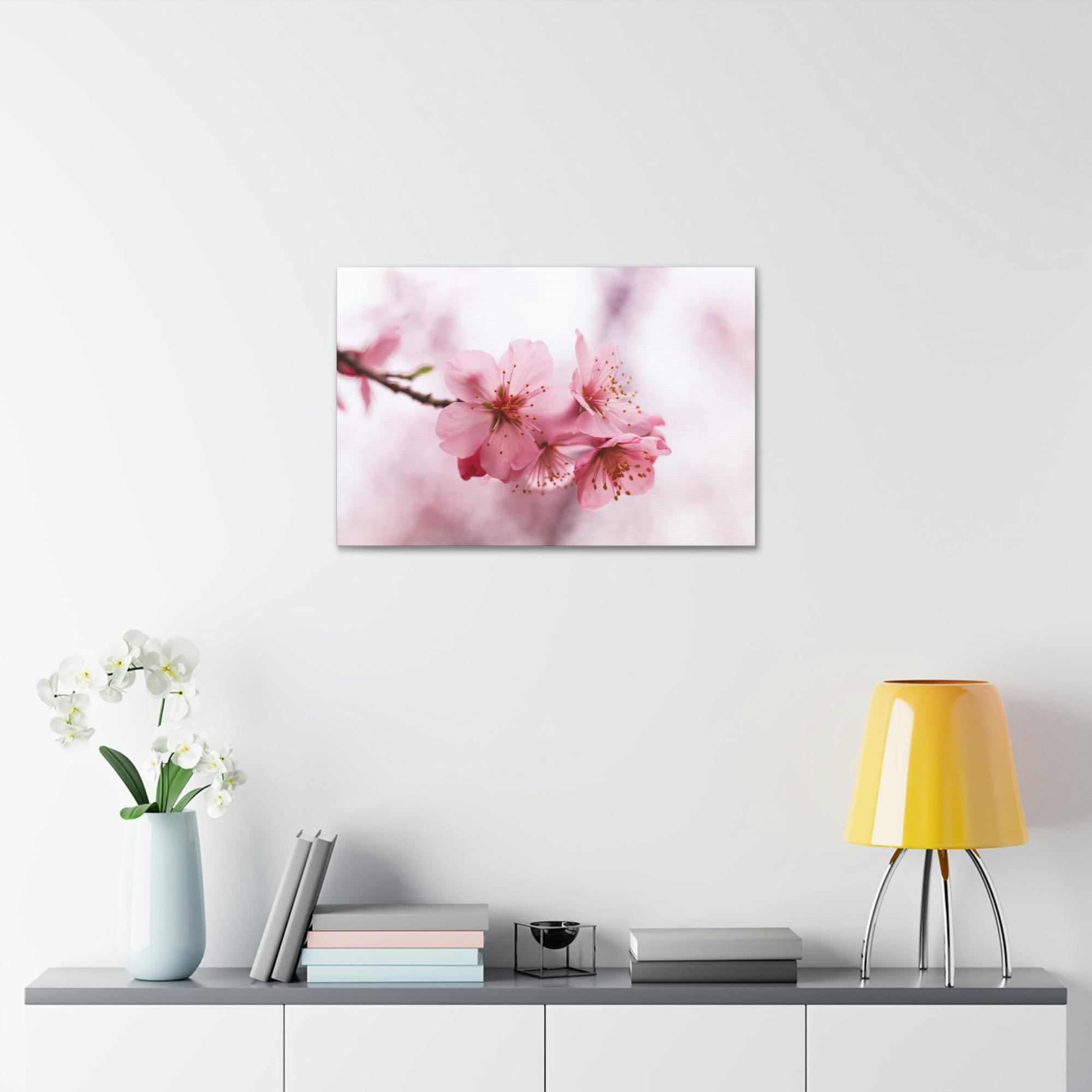 Cherry Blossoms Japanese Garden: Cherry Blossoms on Natural Canvas