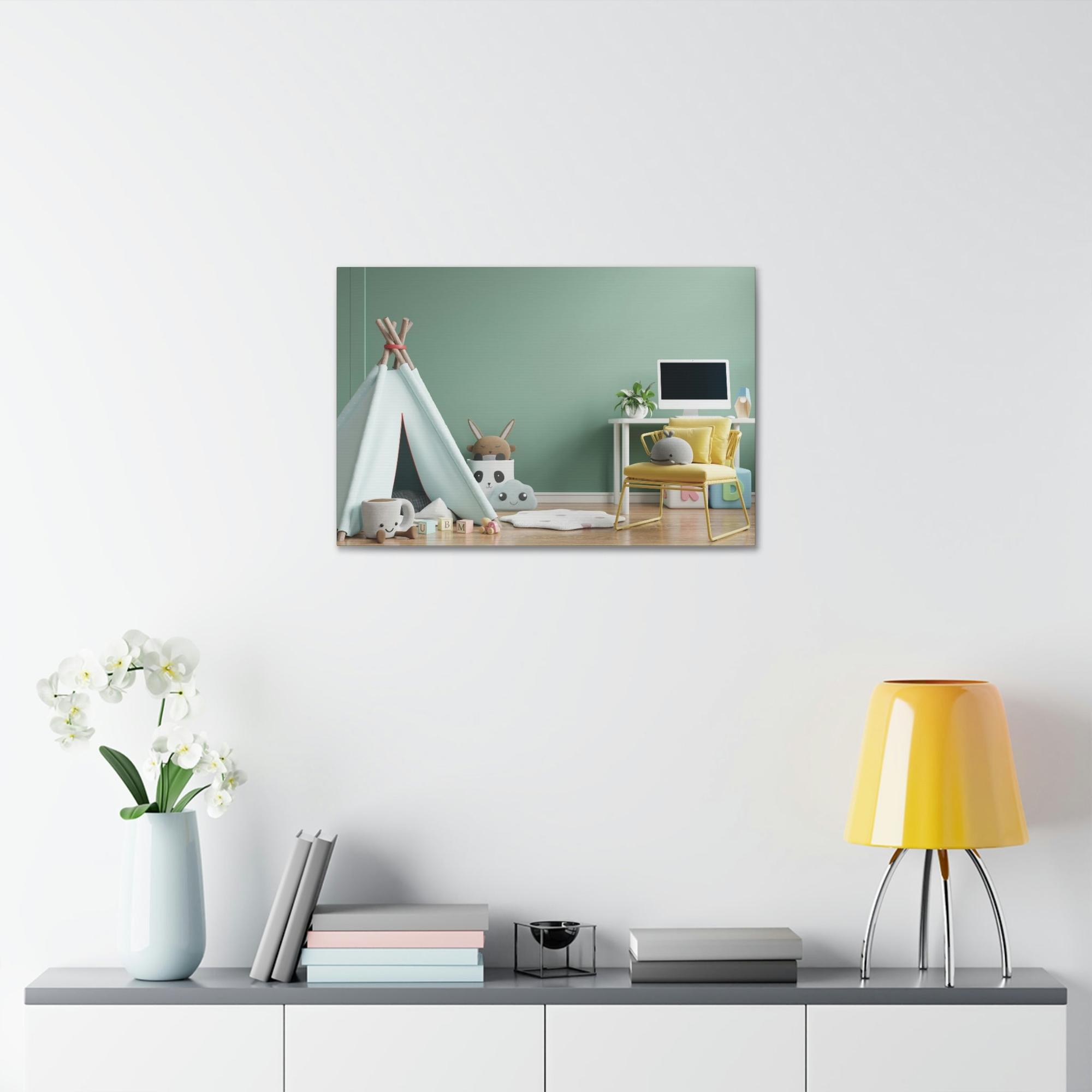 Boys Room Boys Room Art on a Natural Canvas with a Construction Zone Theme: Perfect for Little Builders
