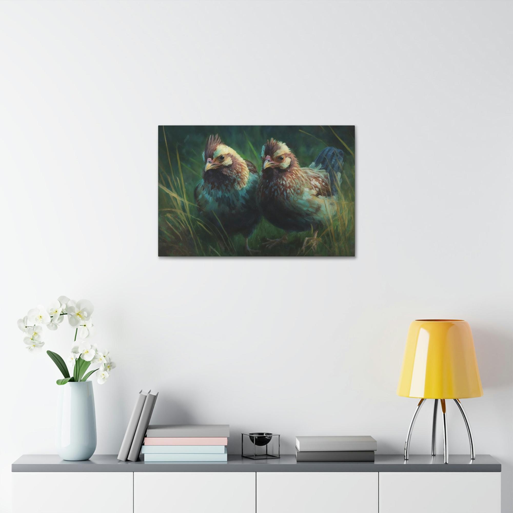 Chickens Fluffy Chickens: Canvas Art with Soft and Adorable Baby Chicks