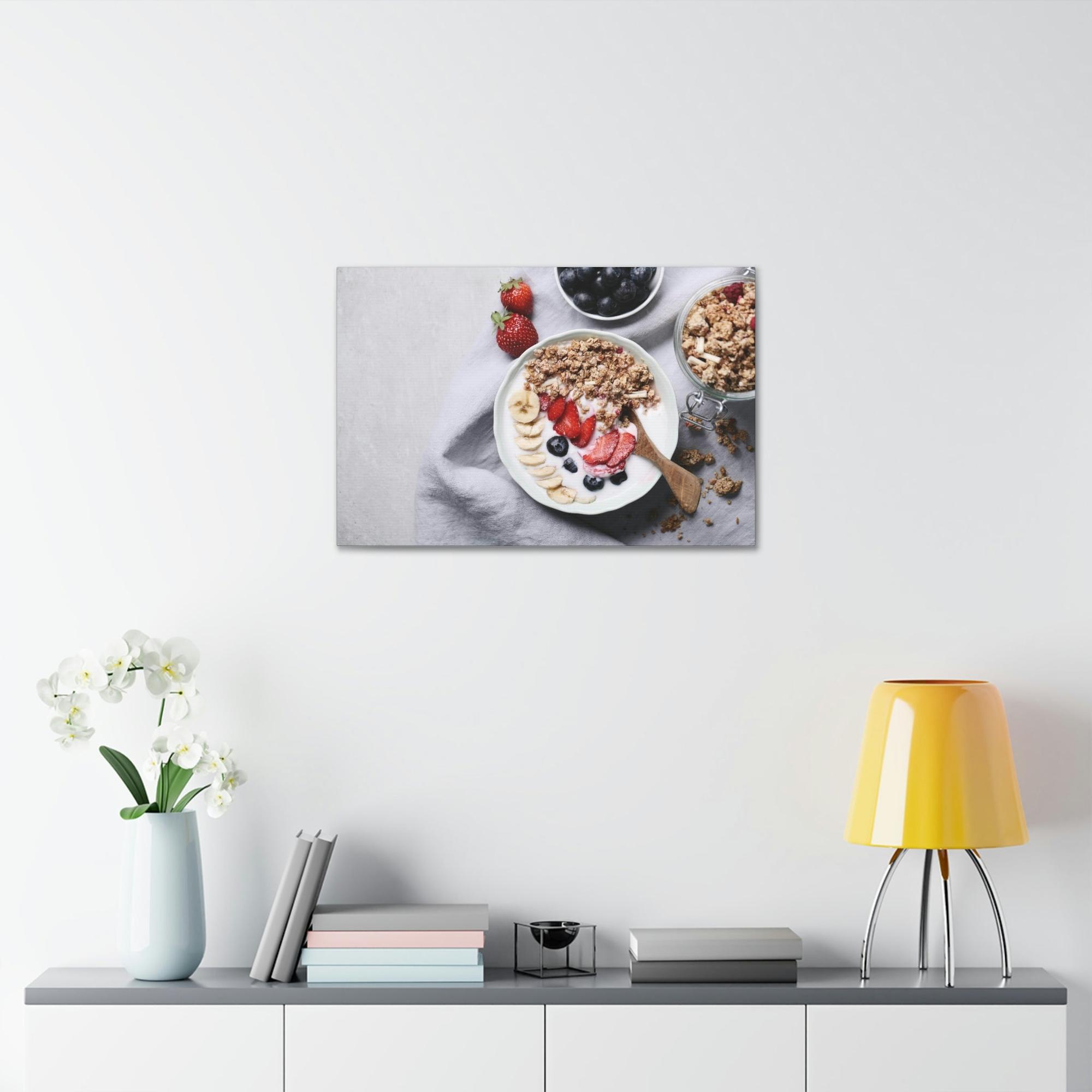 Breakfast Delicious Morning: Canvas Print of a Sumptuous Breakfast Spread