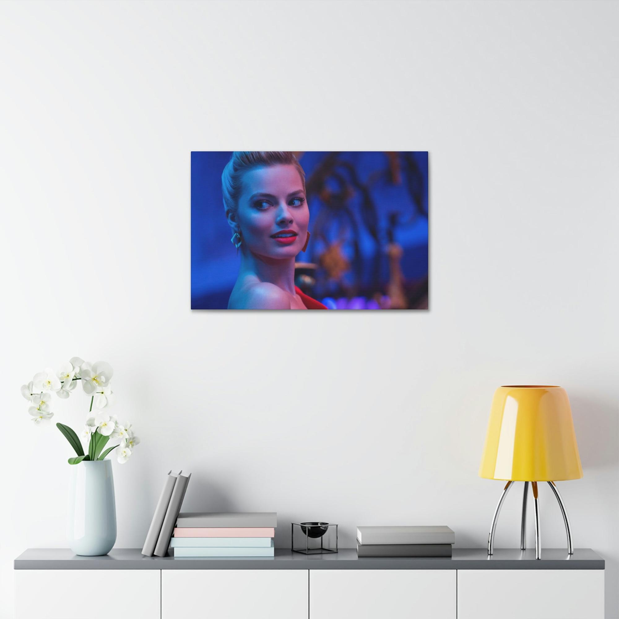 Celebrities Glamorous Hollywood Nights: Celebrity Portrait on Framed Canvas