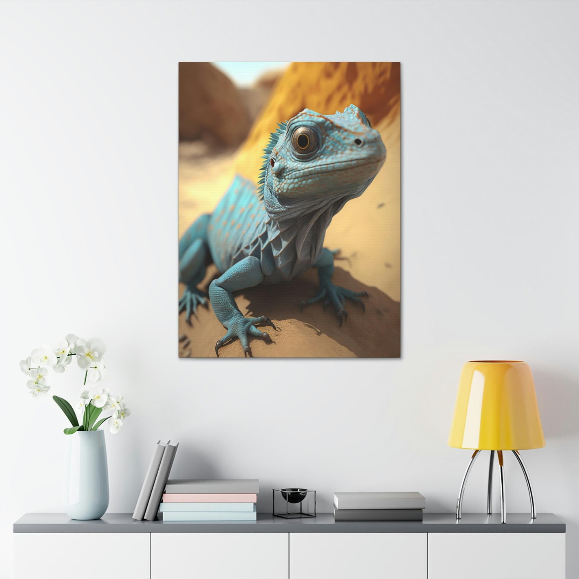 Lizards Lizard in the Wild: Vibrant Canvas and Poster of a Majestic Reptile
