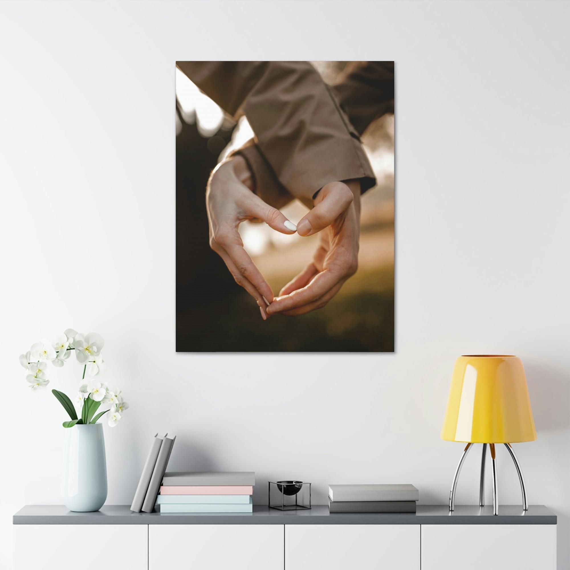 Love Love to Remember: Natural Canvas Wall Art of a Couple's First Date