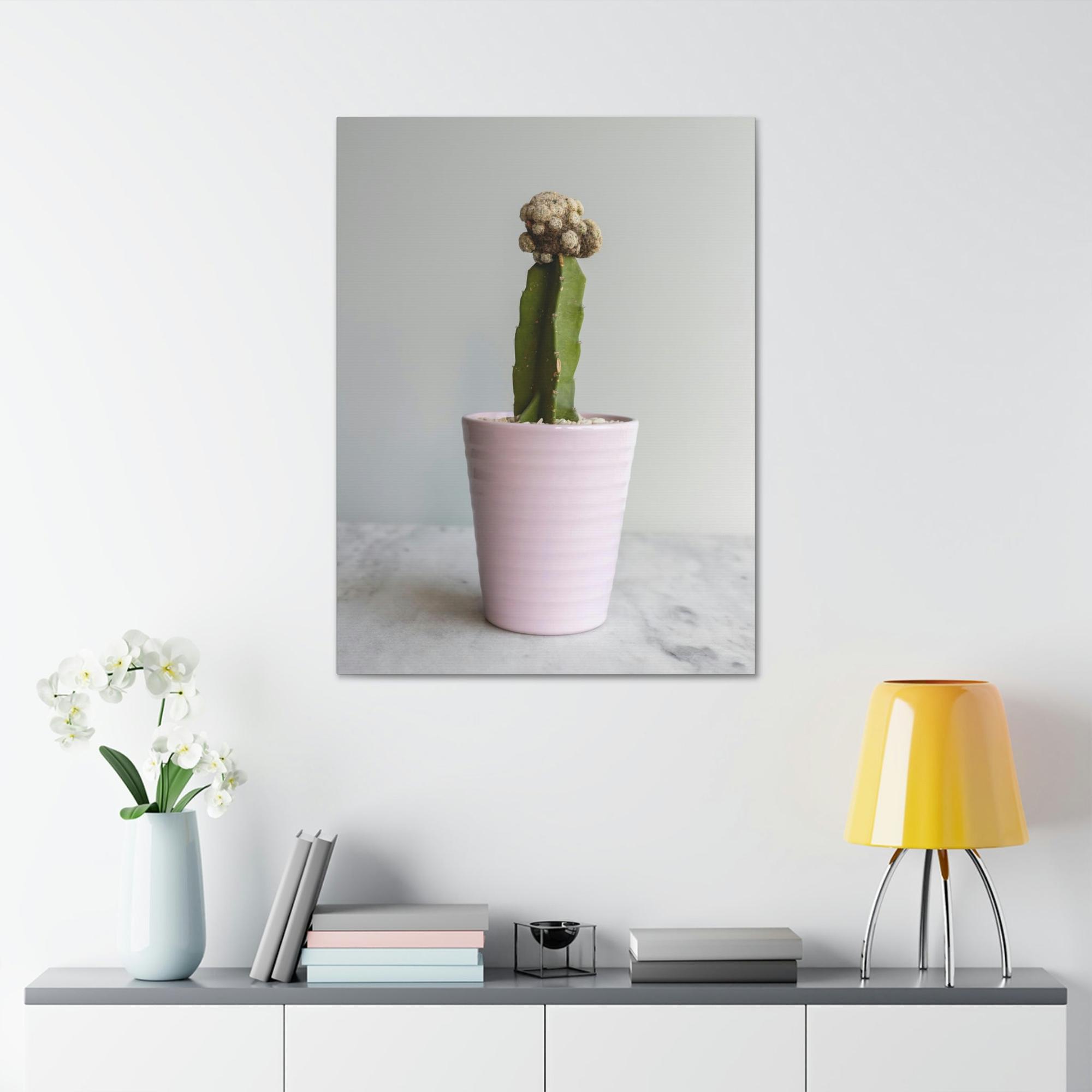 Cactus Botanical Bliss: Cactus Print on Canvas and Framed Art