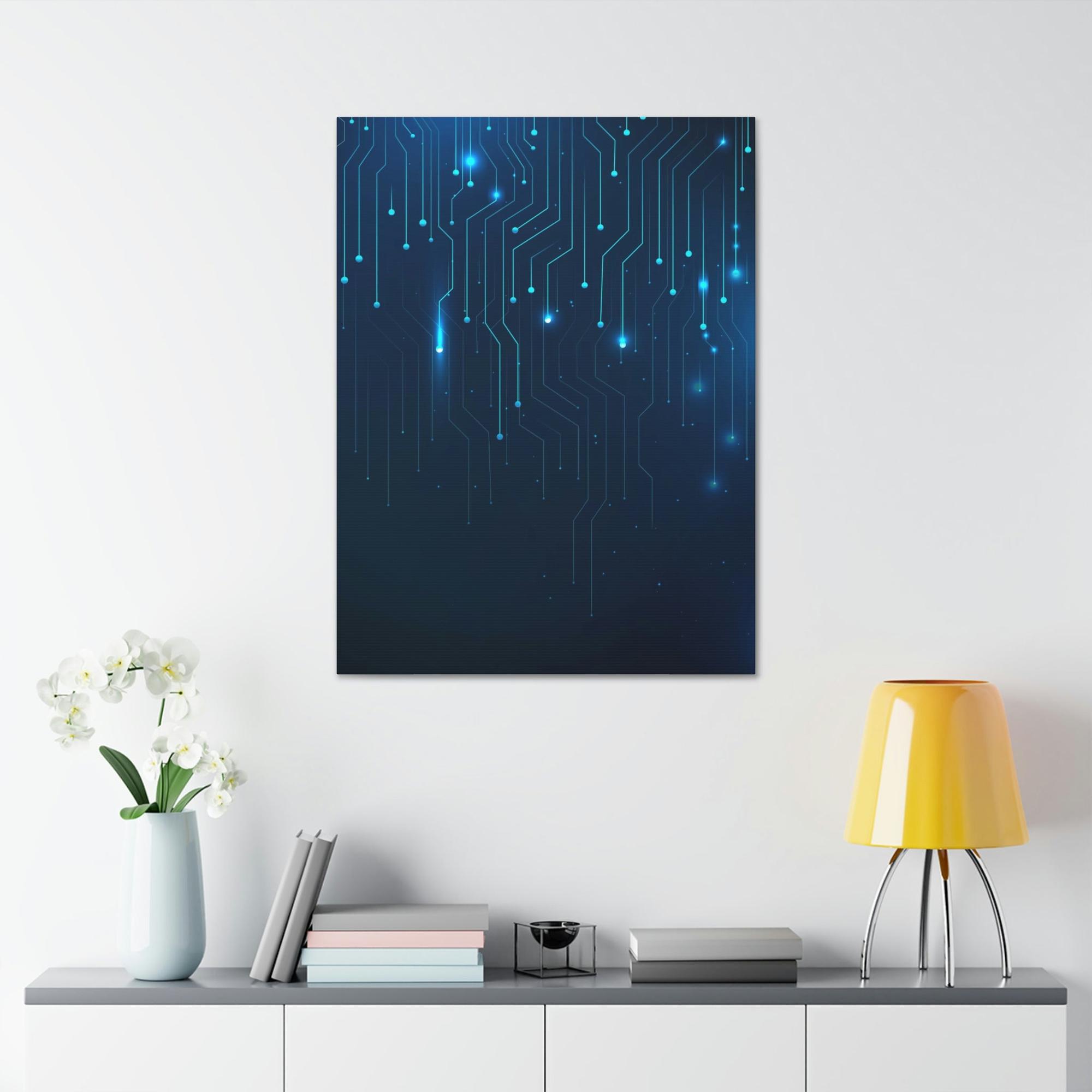 Abstract Digital Digital Delight: Colorful Canvas Print for your Wall