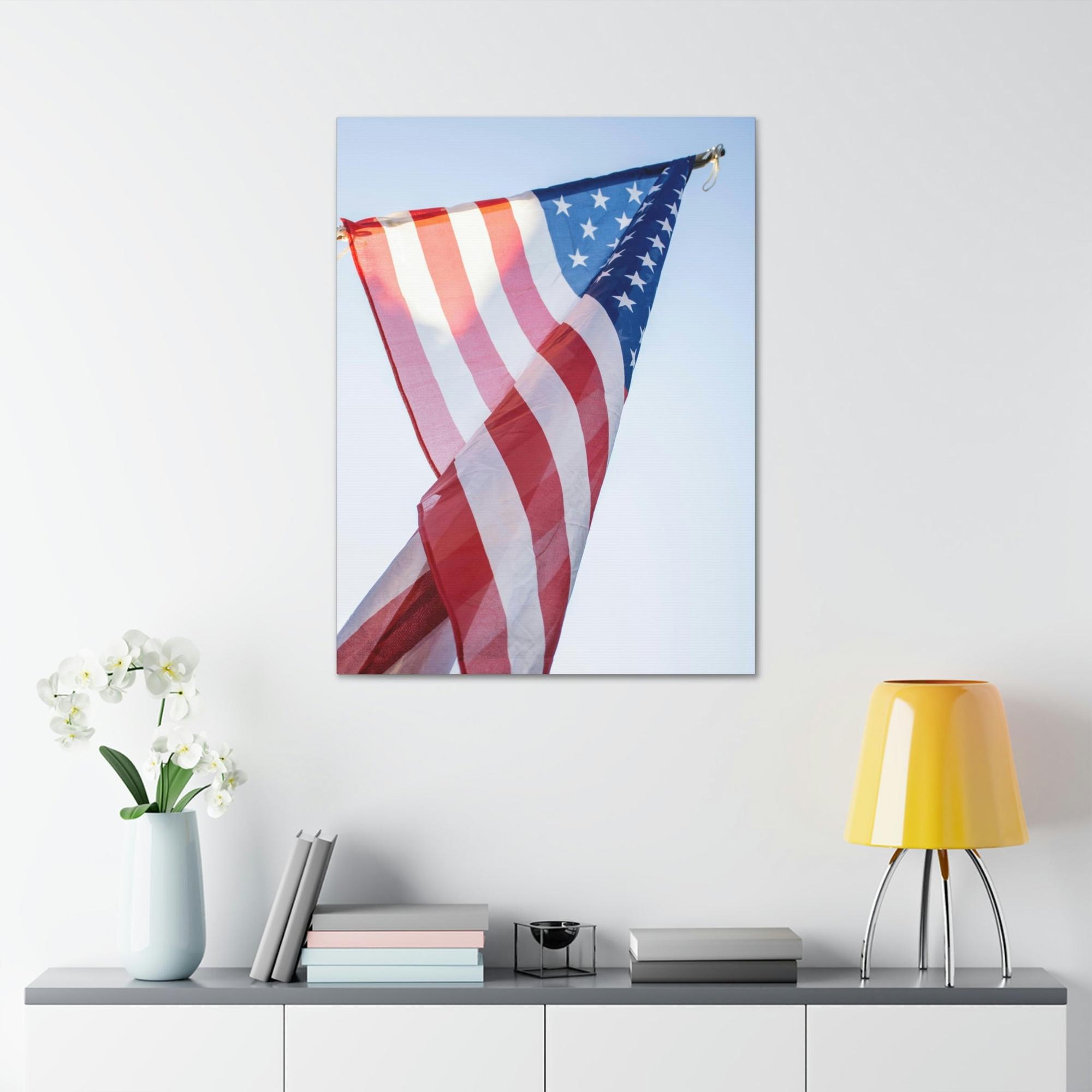 American Flag United States of America: Framed Canvas & Poster Art with the Flag