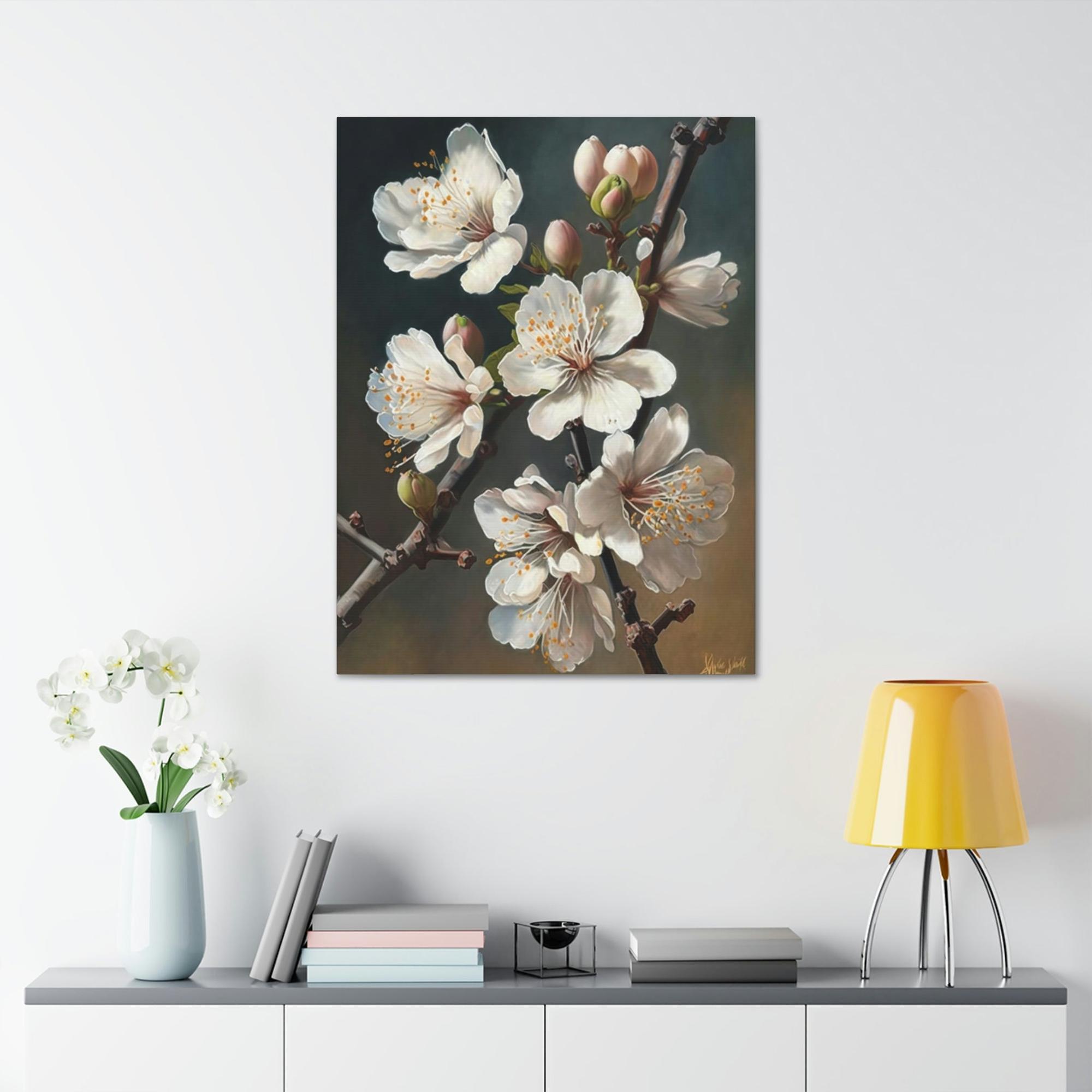 Almond Blossoms The Promise of Spring: Poster & Canvas Print of Blooming Almond Trees