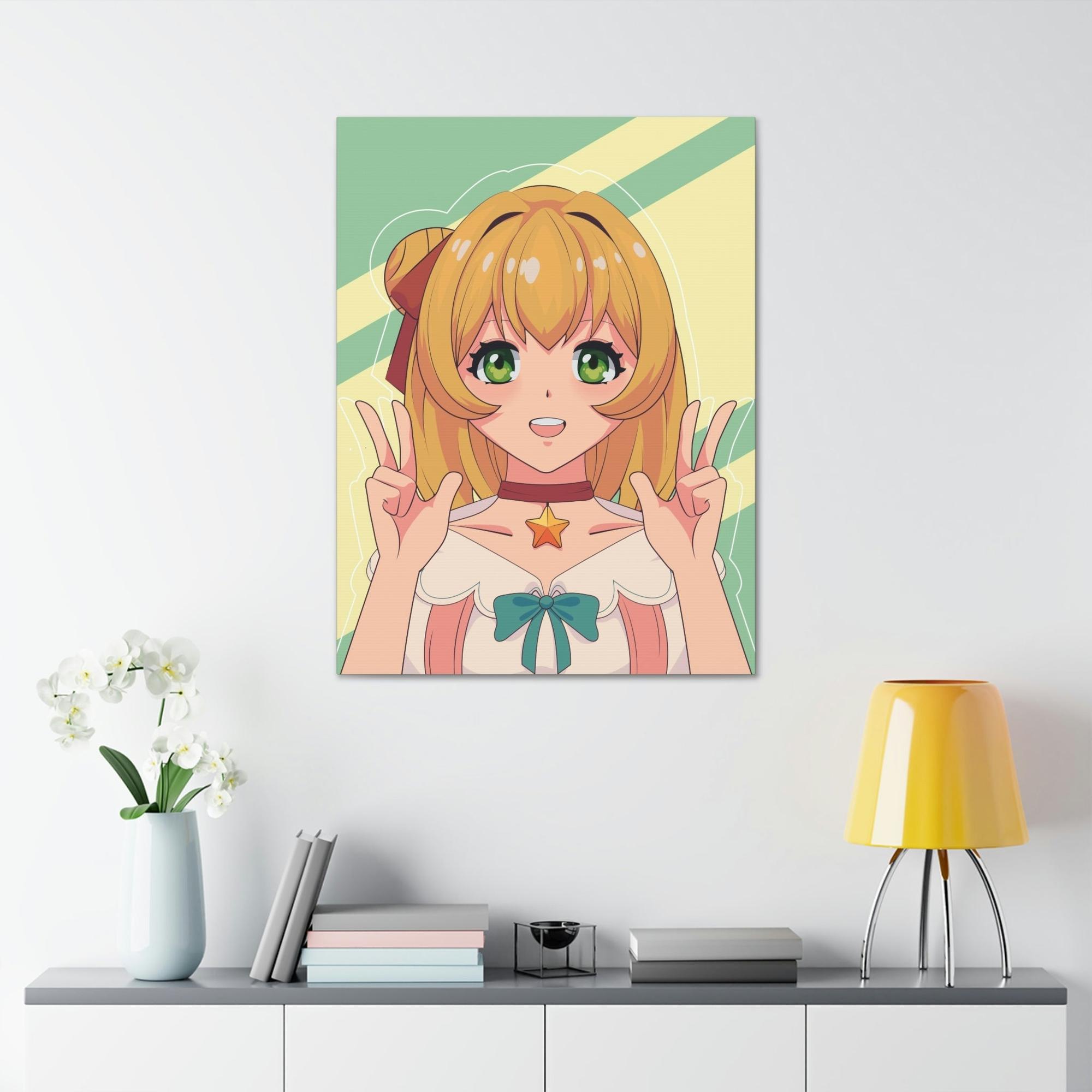 Anime Anime Fanatic: Framed Canvas Art with a Collection of Your Favorite Anime Characters