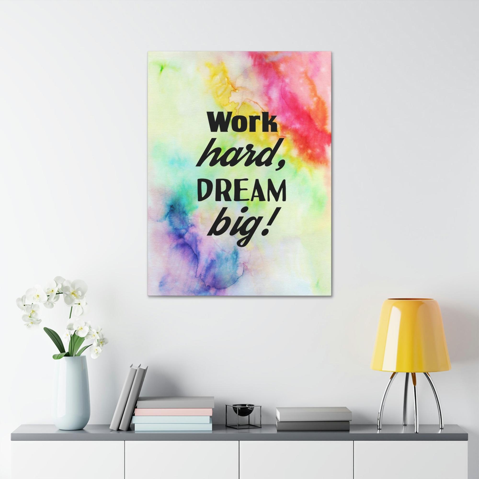 Motivational Art Frame Your Dreams: Motivational Art on Framed Canvas