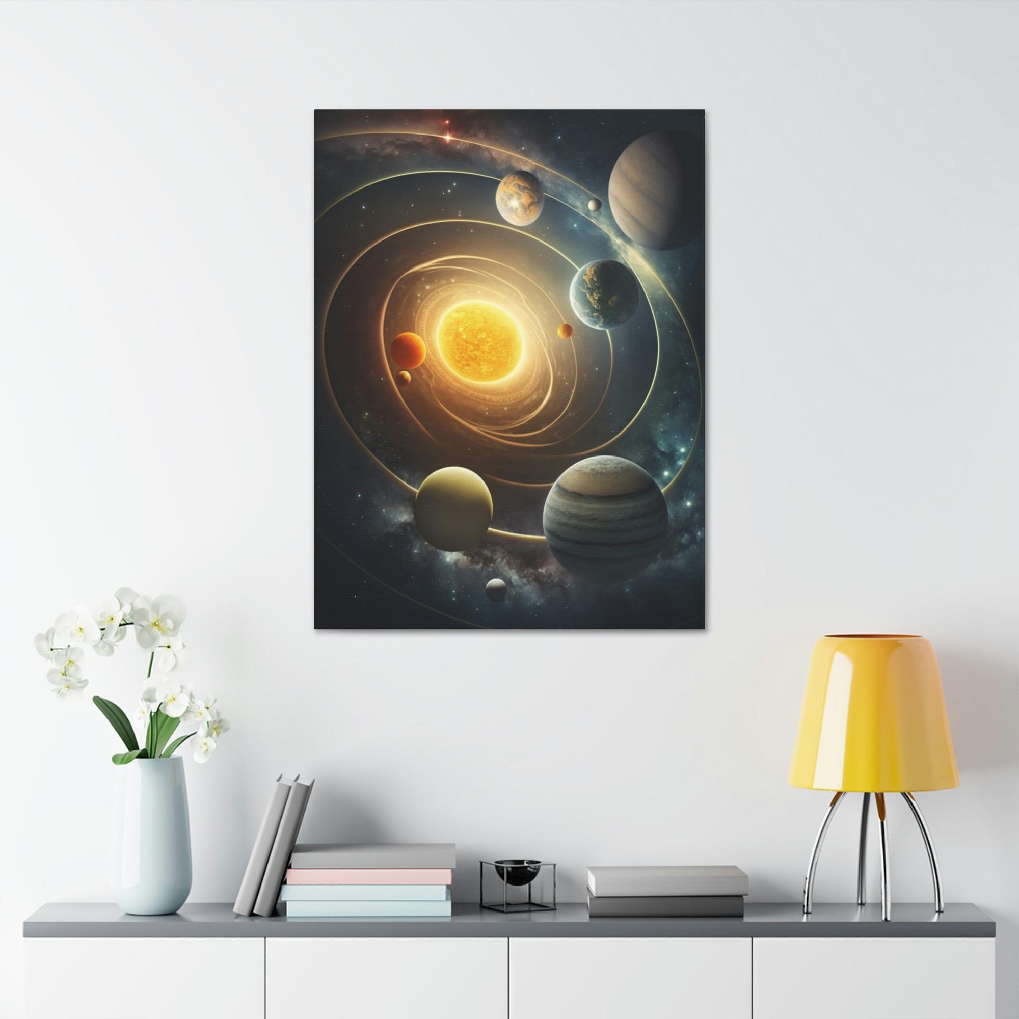 Solar System Discover the Cosmos: Framed Canvas Art of the Solar System for an Out-of-This-World Experience
