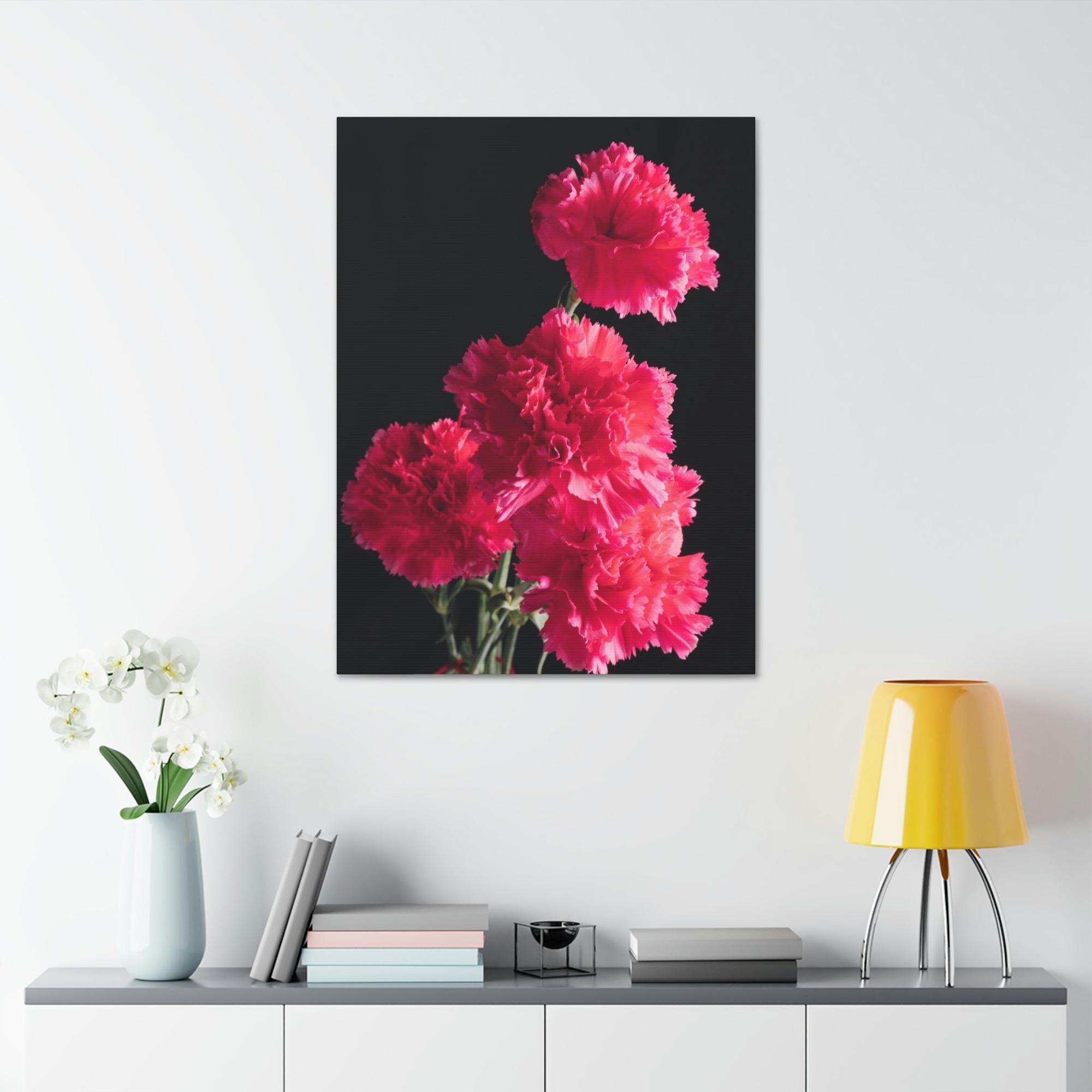Caribbean Beach Blooming Beauty: Natural Canvas and Art Prints of Carnations for Your Home