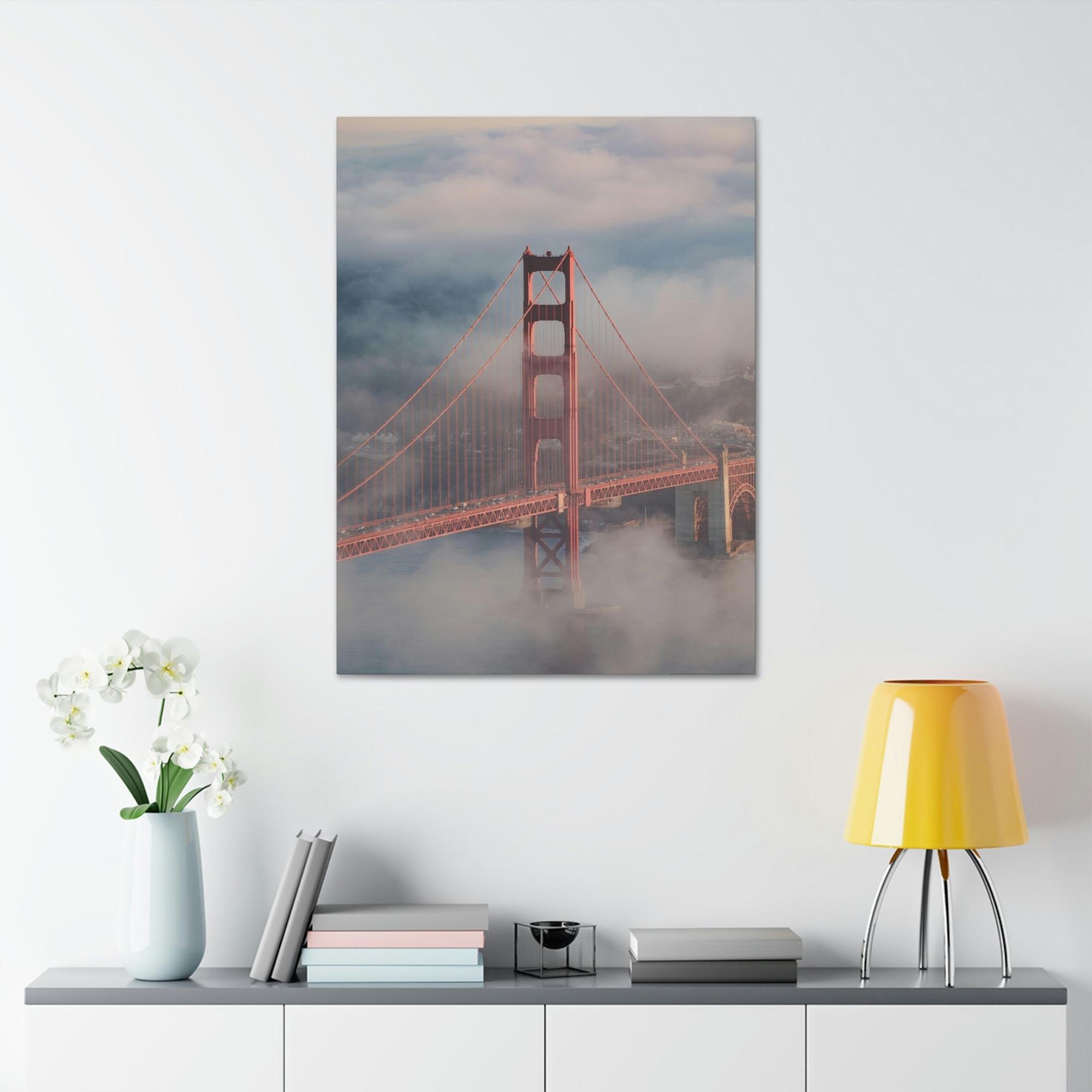 Bridge Majestic Bridge in the City: Impressive Wall Art for Your Home or Office