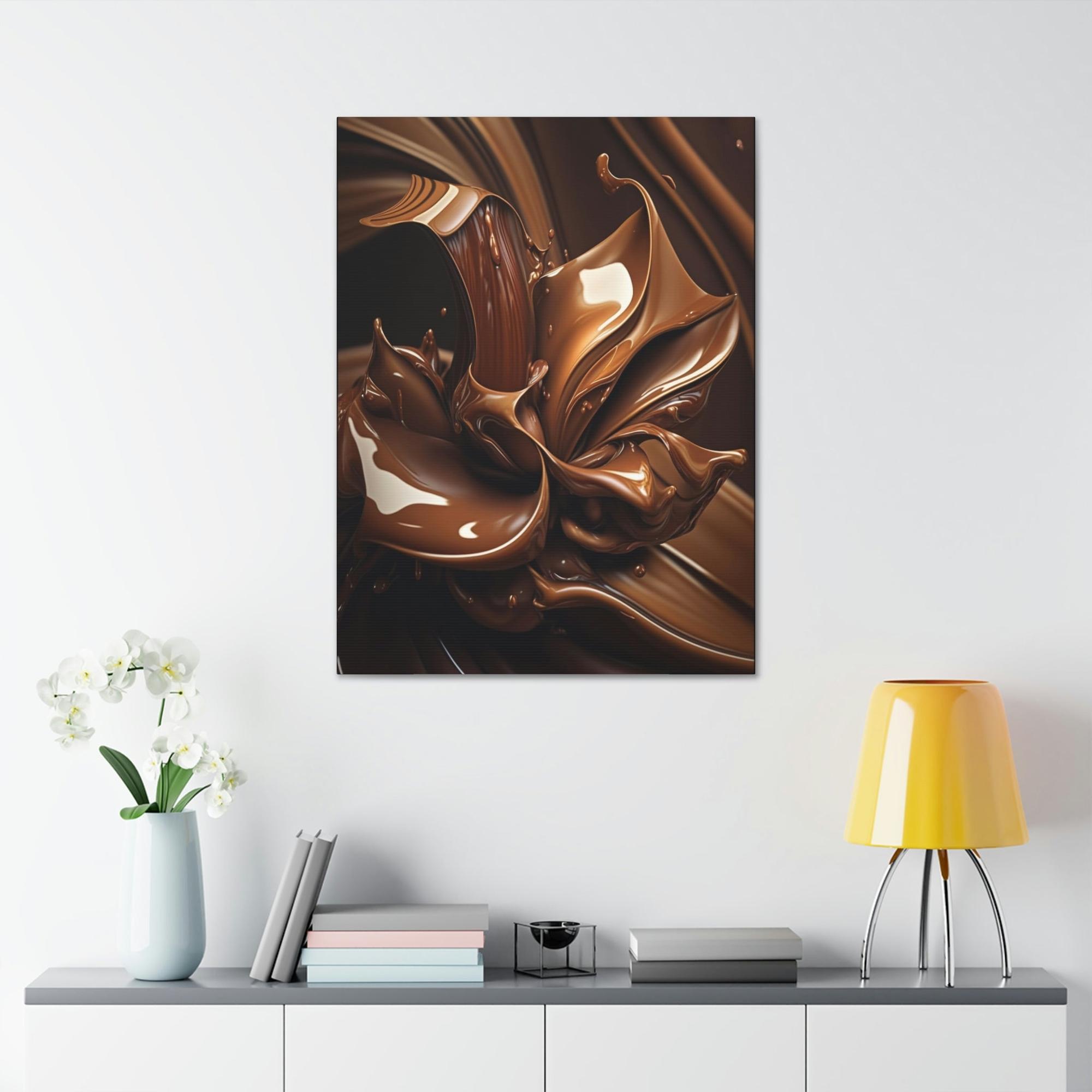Brown Bold and Beautiful: A Brown and Black Abstract Art Print on Canvas