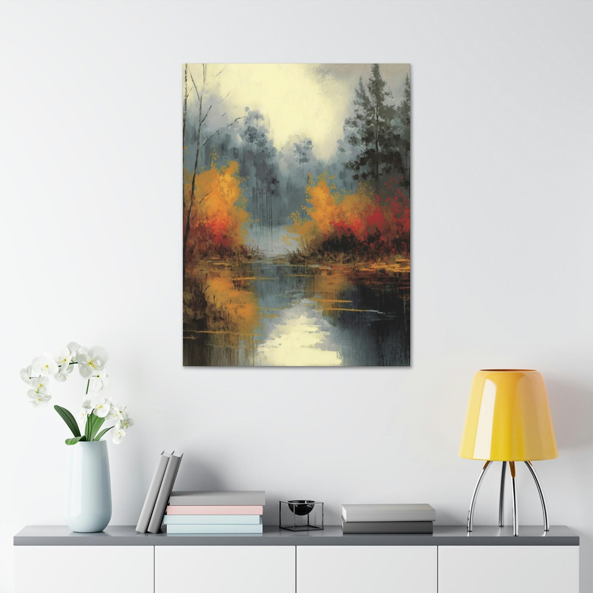 Abstract Landscape Fluid Landscape: A Natural Canvas & Poster Wall Art of an Abstract Water Scene