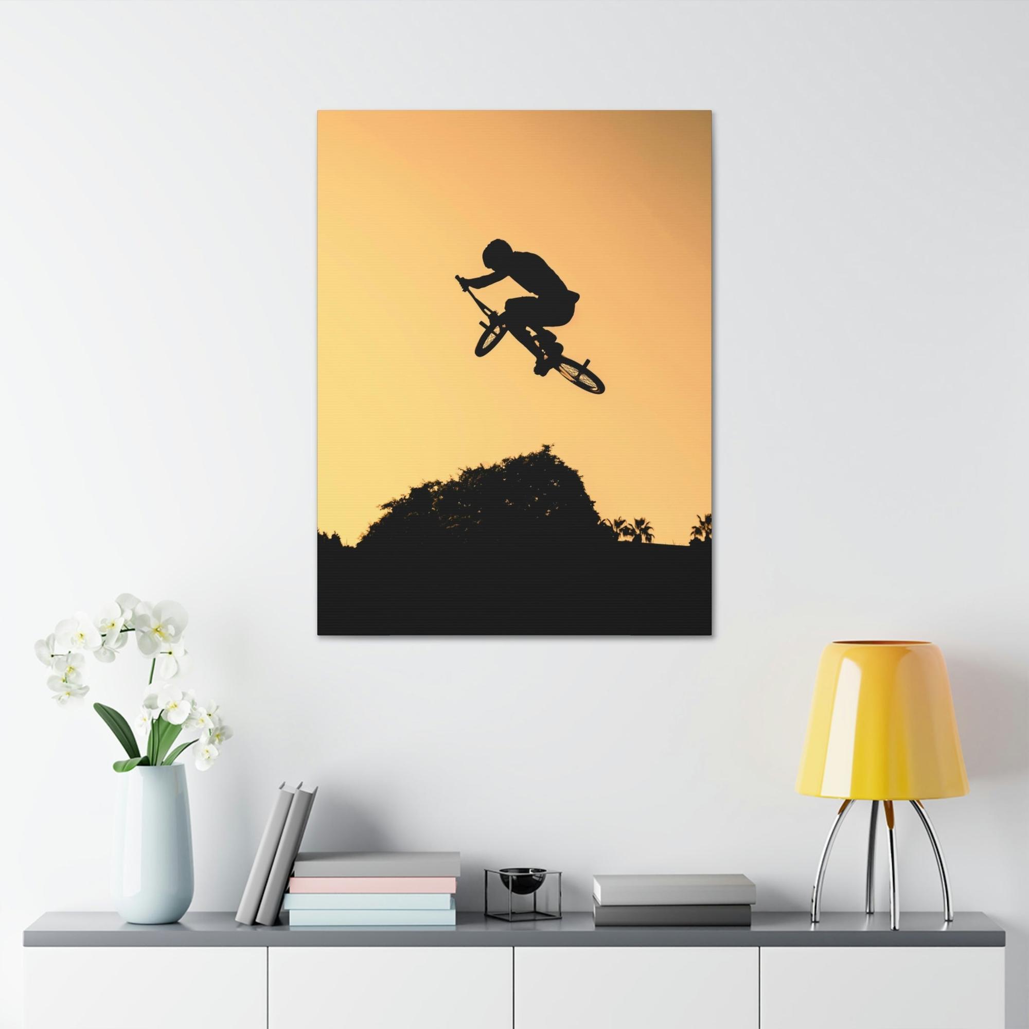 Bicycles Two-Wheeled Adventure: Colorful Bicycles on Print Canvas & Poster
