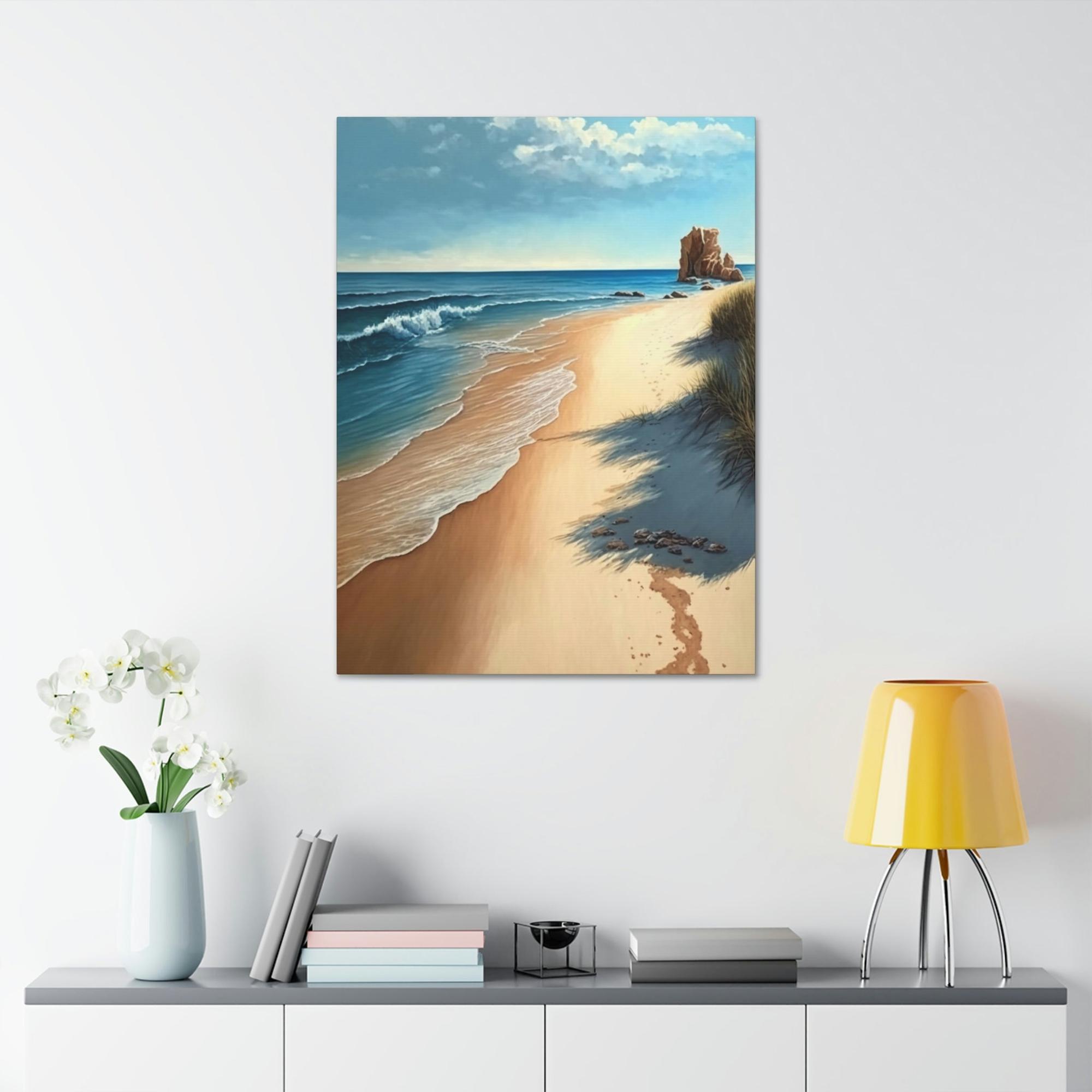 Island Beach Beach Bliss: Wall Art of an Island Beach on Canvas & Poster