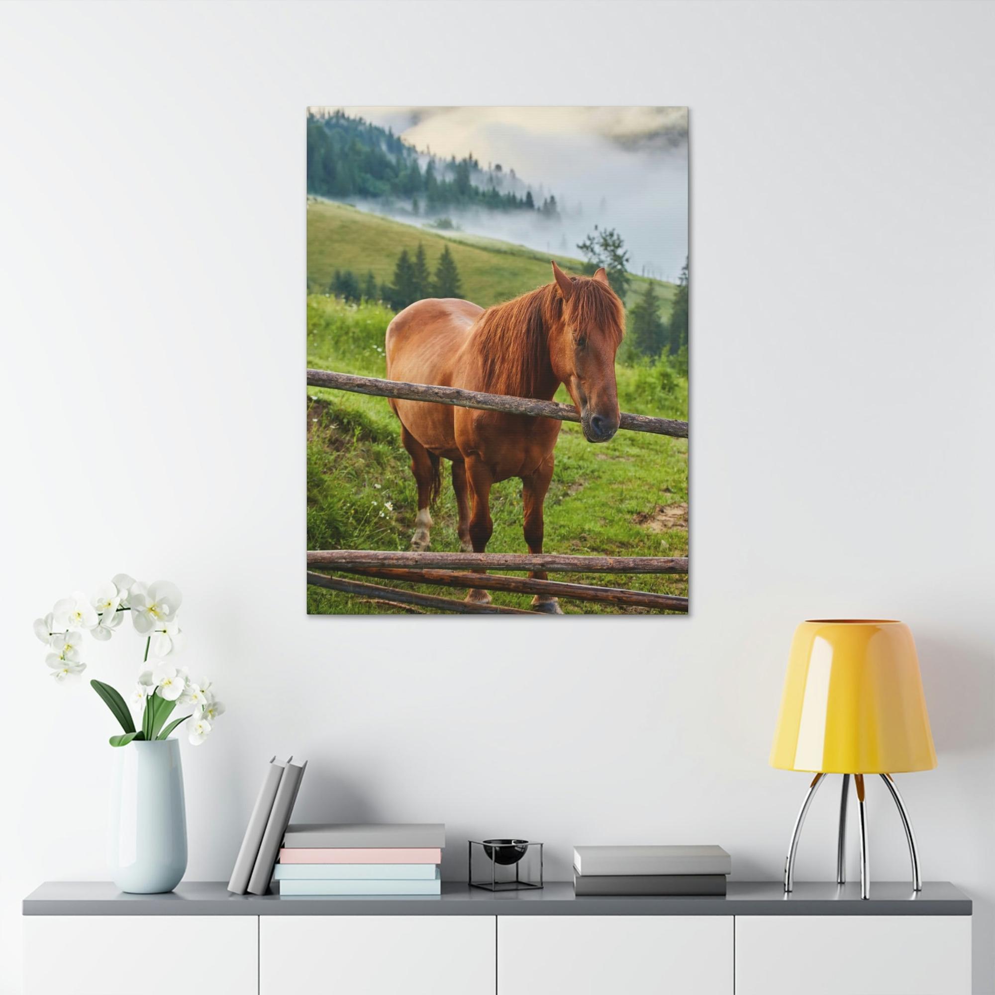 Animals Majestic Horse: A Stunning Animal Painting on Canvas to Adorn Your Wall