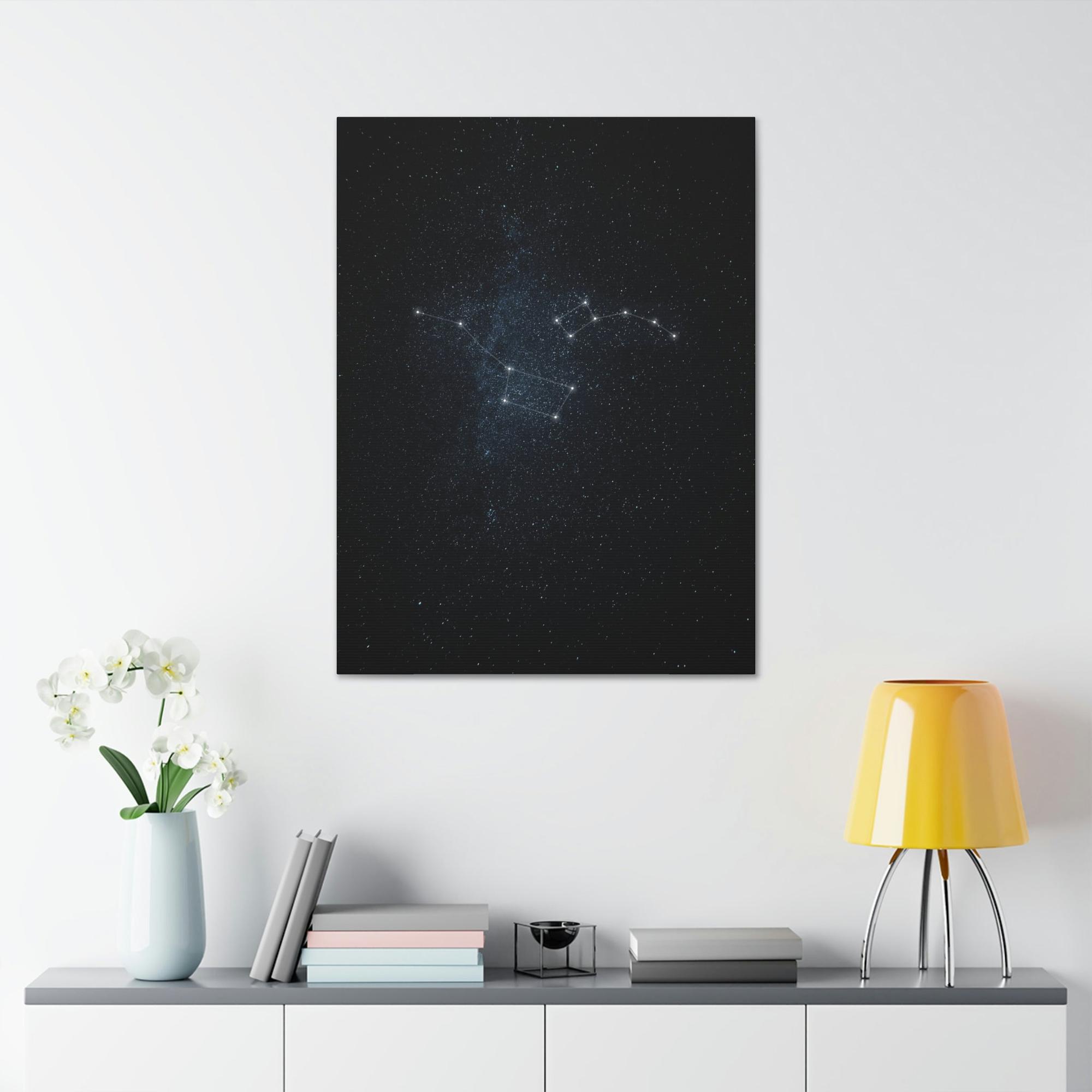 Constellations Cosmic Beauty: A Framed Canvas & Poster of Starry Constellations