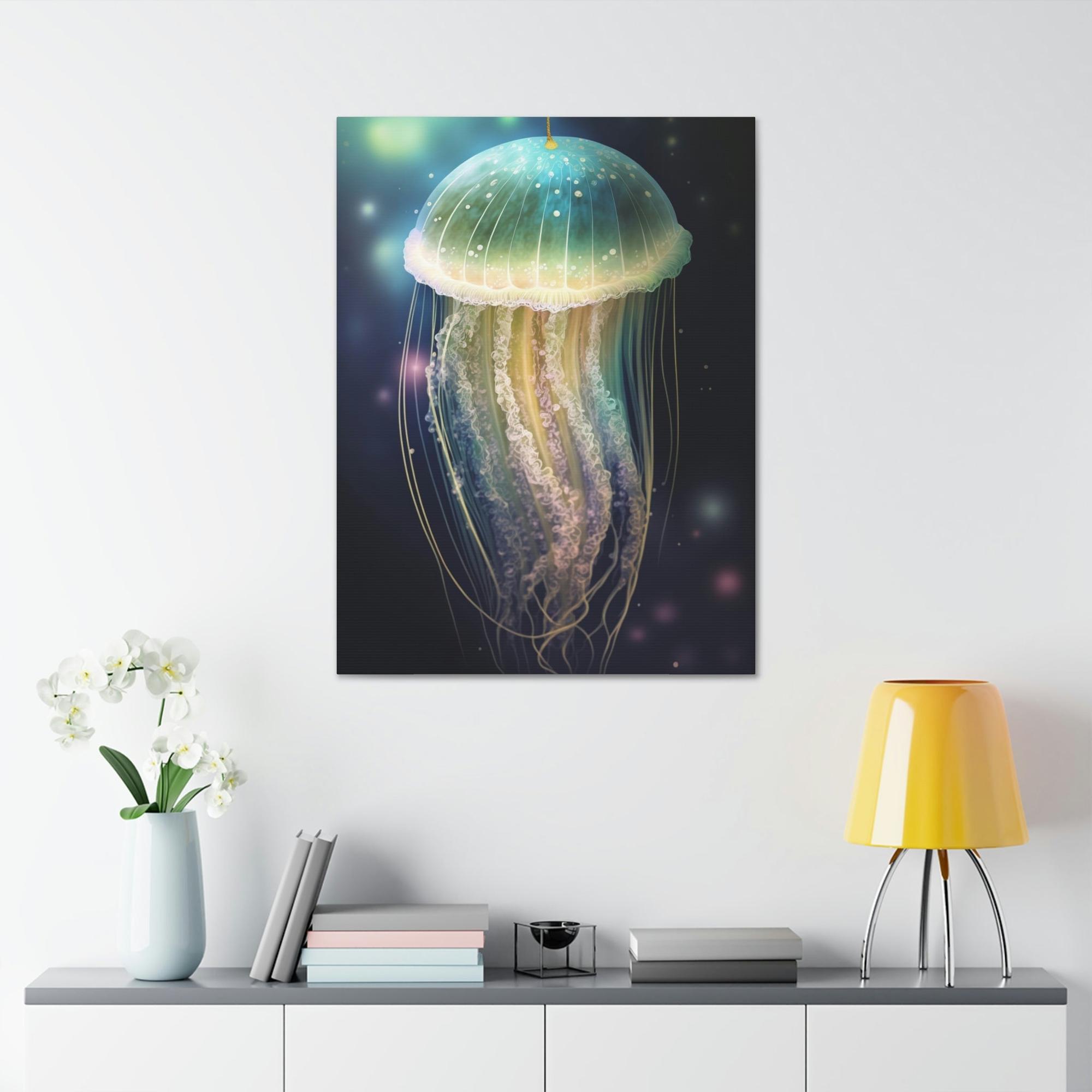 Jellyfishs Jellyfish Dreams: Natural Canvas & Poster Masterpiece of Underwater Life