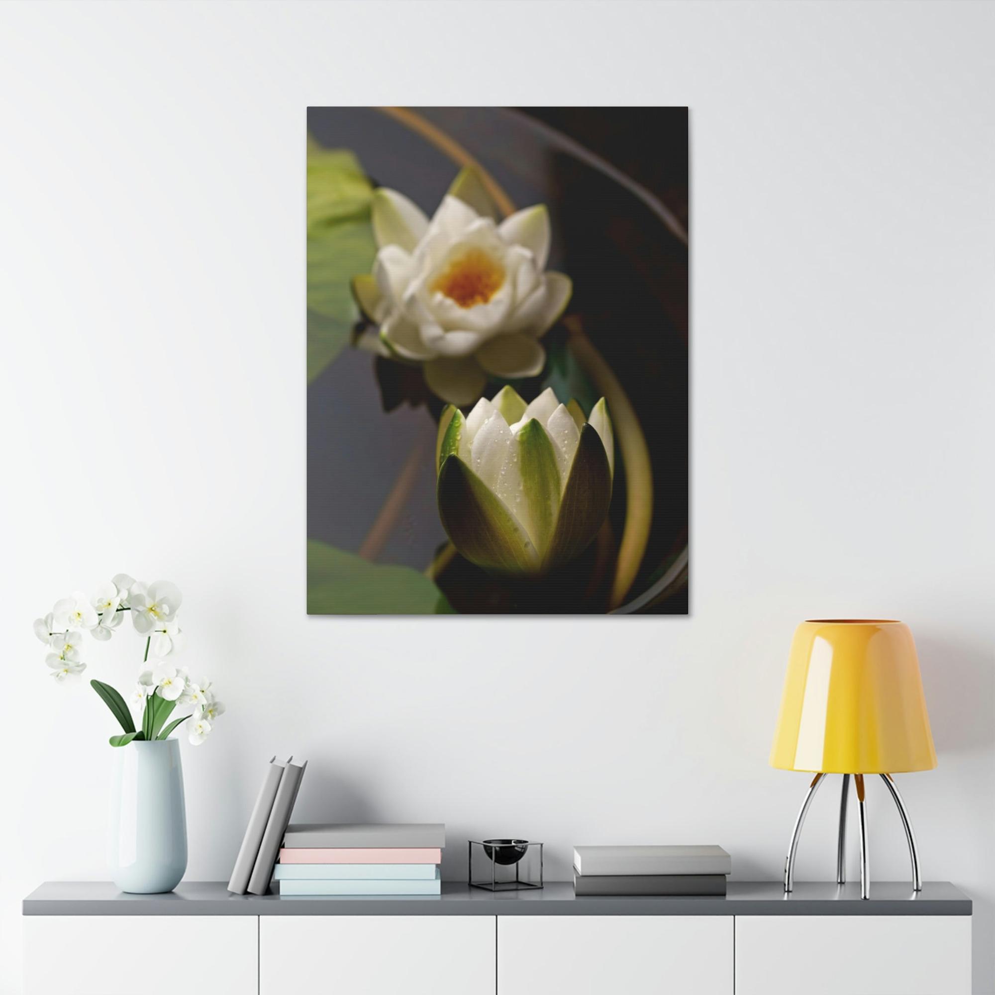 Lotuses Lotus Garden: Elegant Framed Poster and Print on Canvas