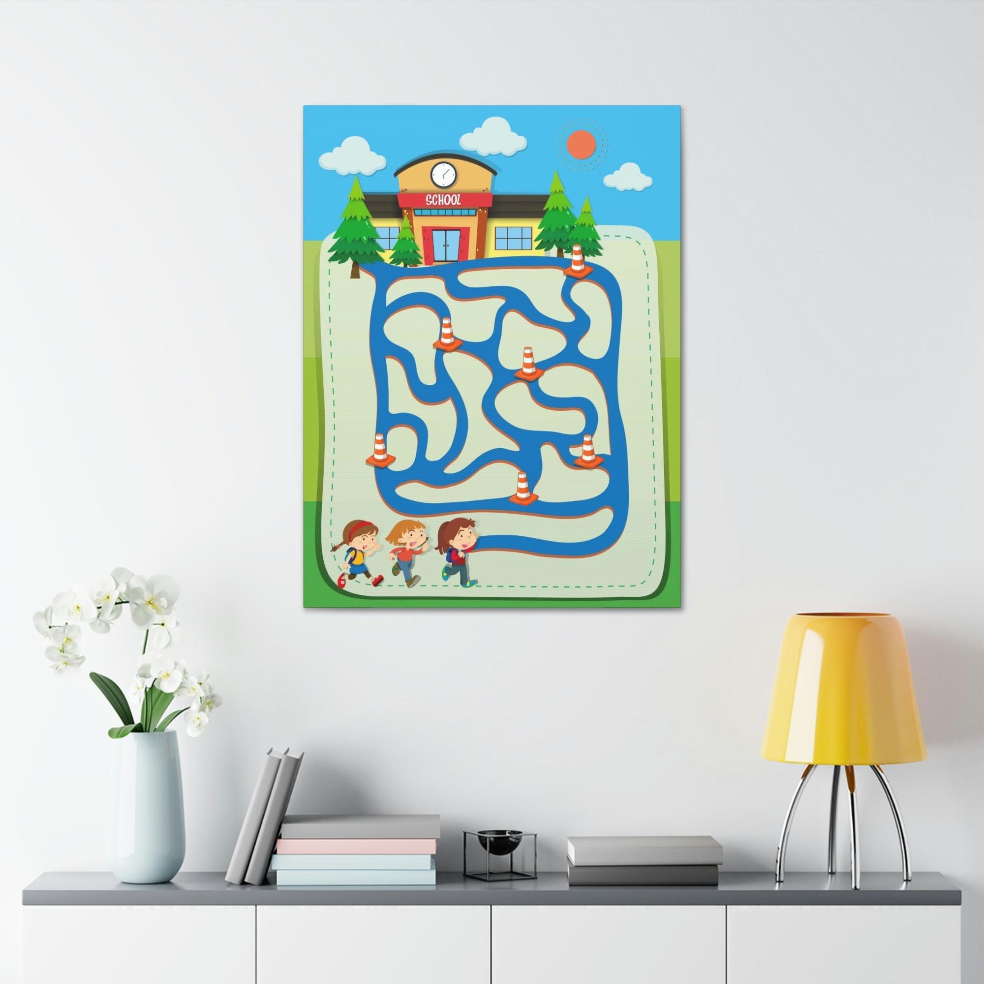 undefined Inspire Their Imagination: Framed Canvas Maps for Little Explorers