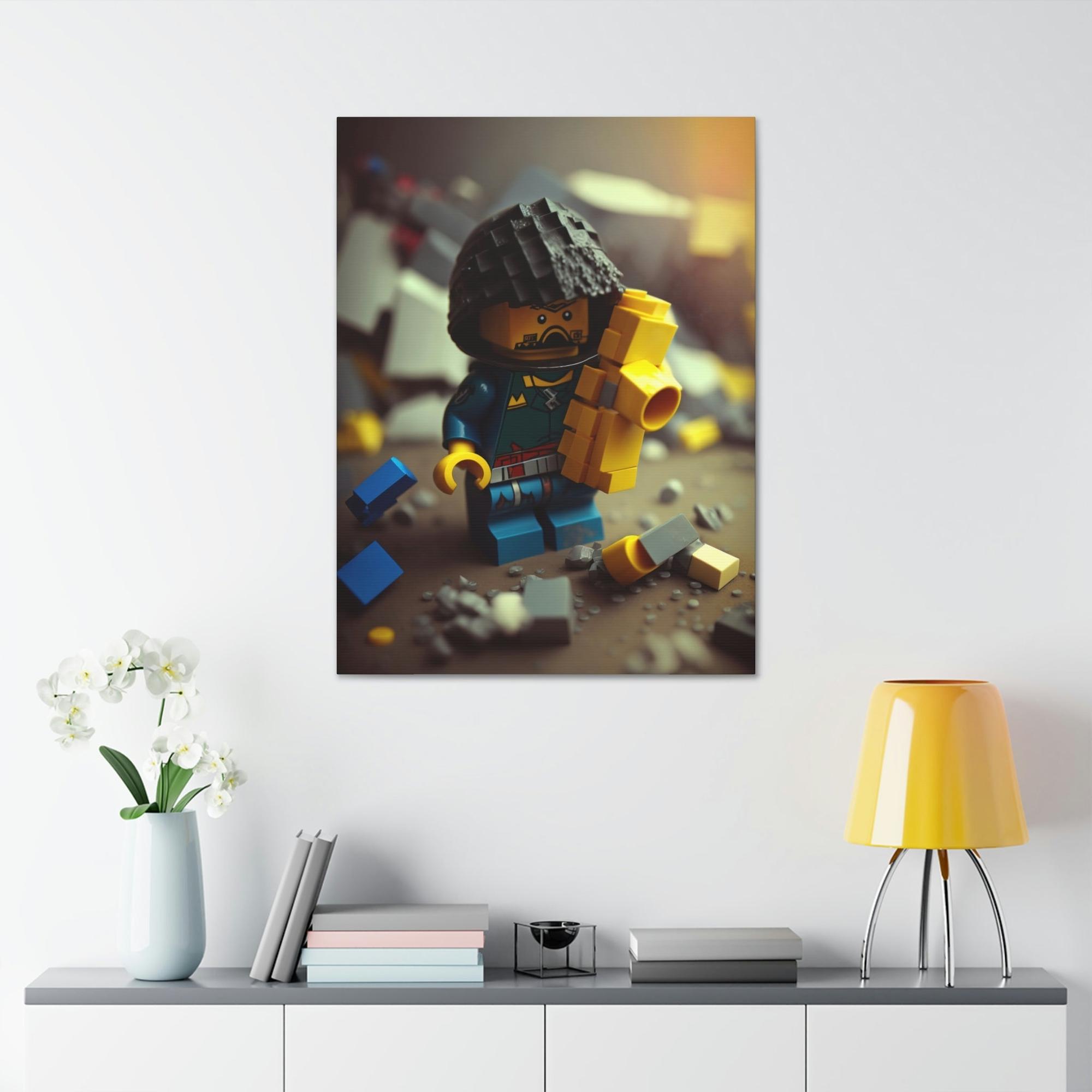 Lego Creative Construction: Framed Canvas and Print of Lego Sculptures