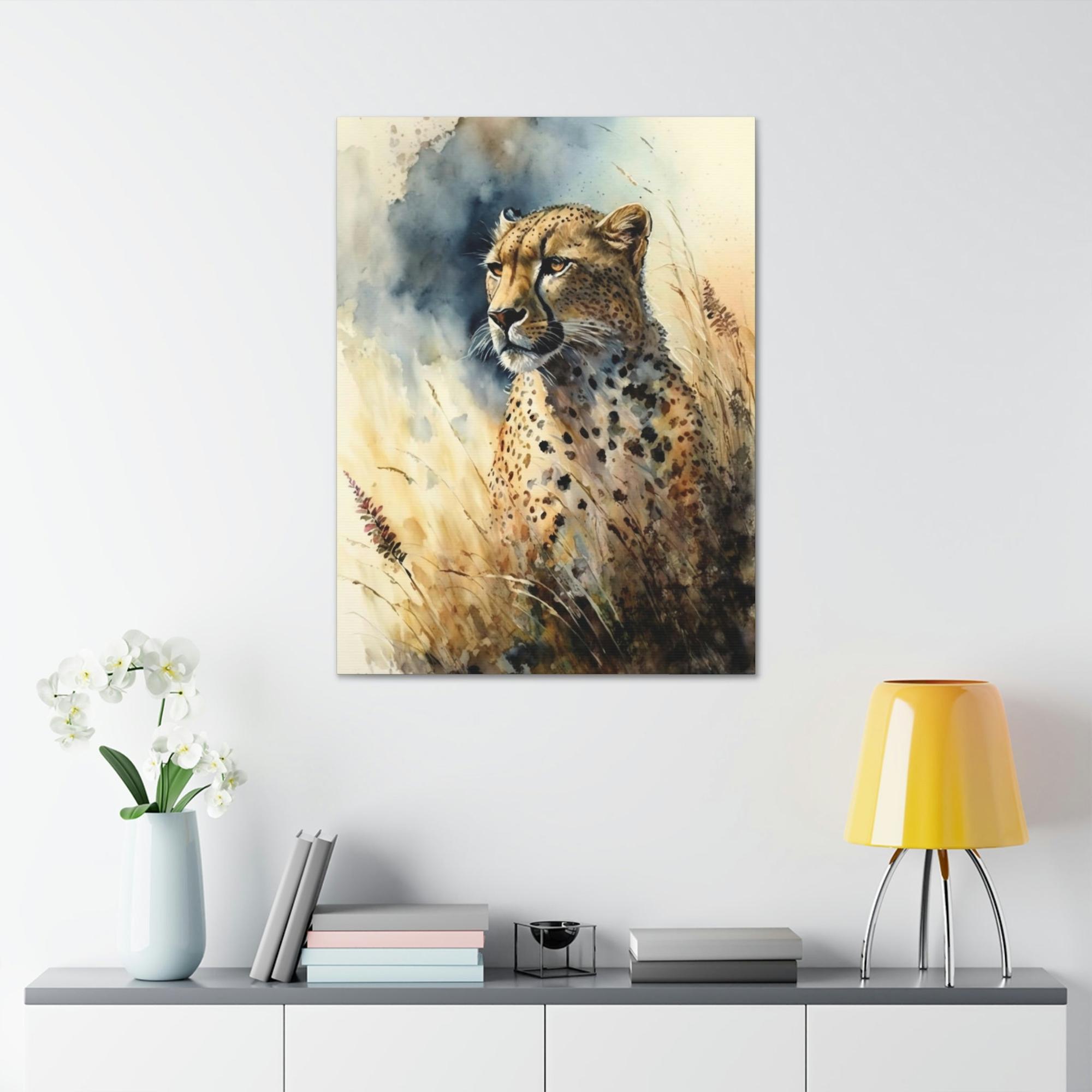 Cheetahs Graceful Movement: Cheetahs on Stunning Wall Canvas