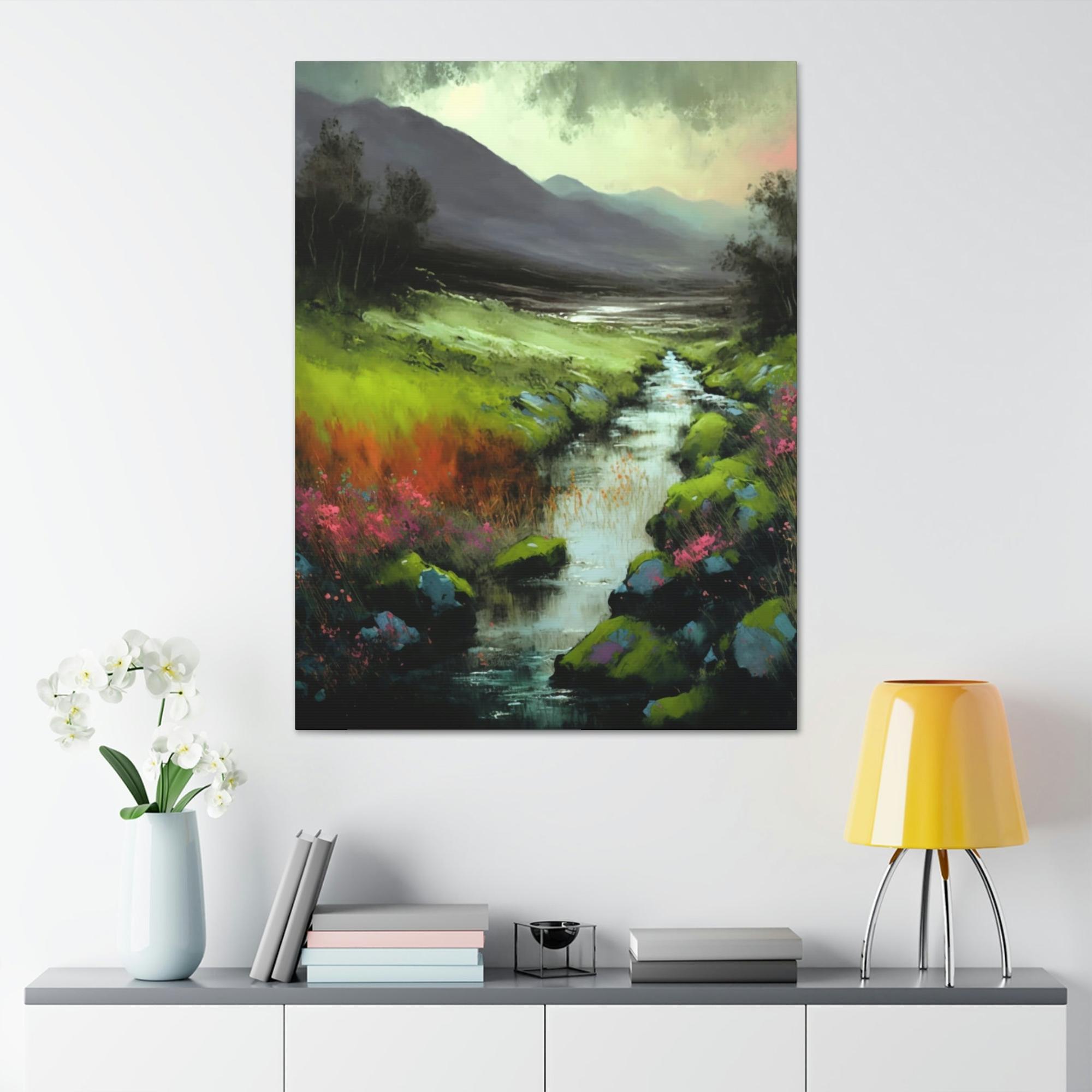 Abstract Landscape Majestic Scenery: A Print on Canvas & Poster of a Grandiose Landscape