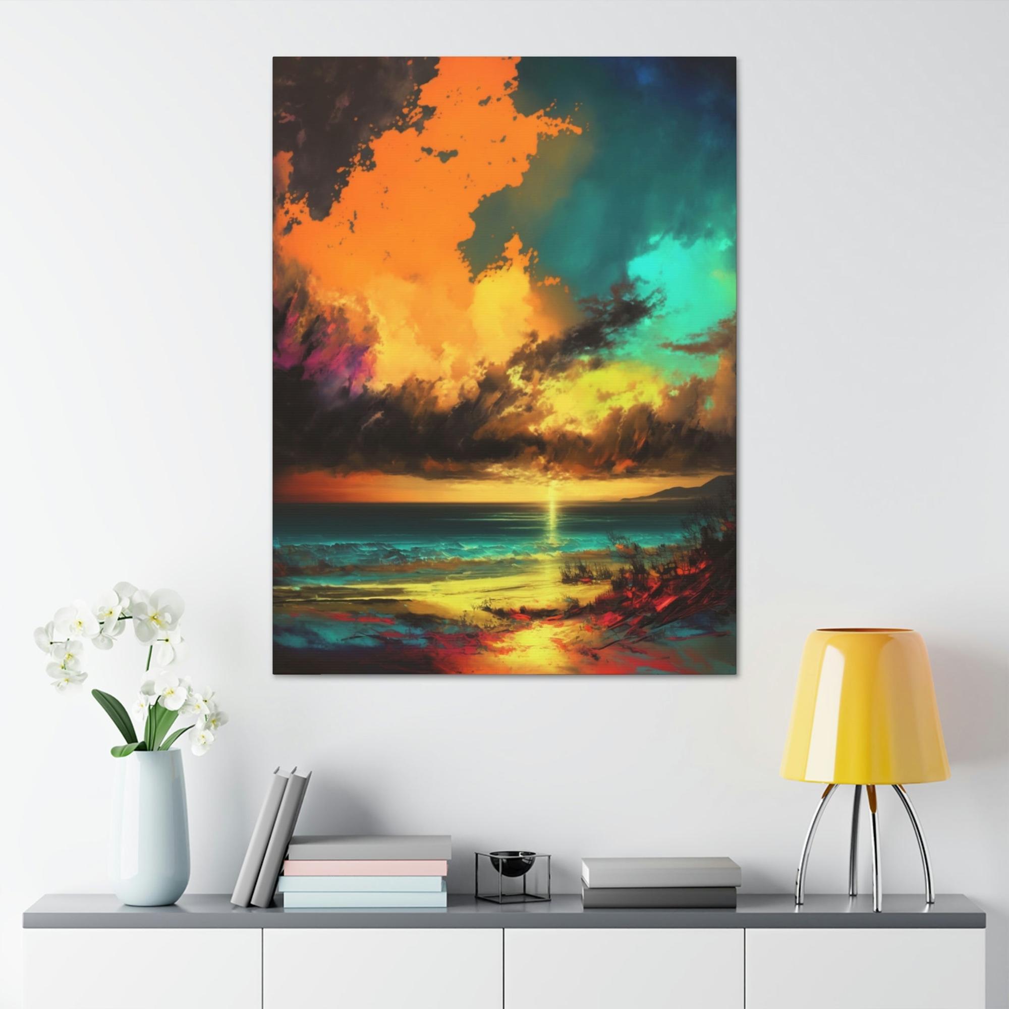 Abstract Landscape Unbridled Nature: A Print on Canvas & Poster of a Breathtaking Landscape