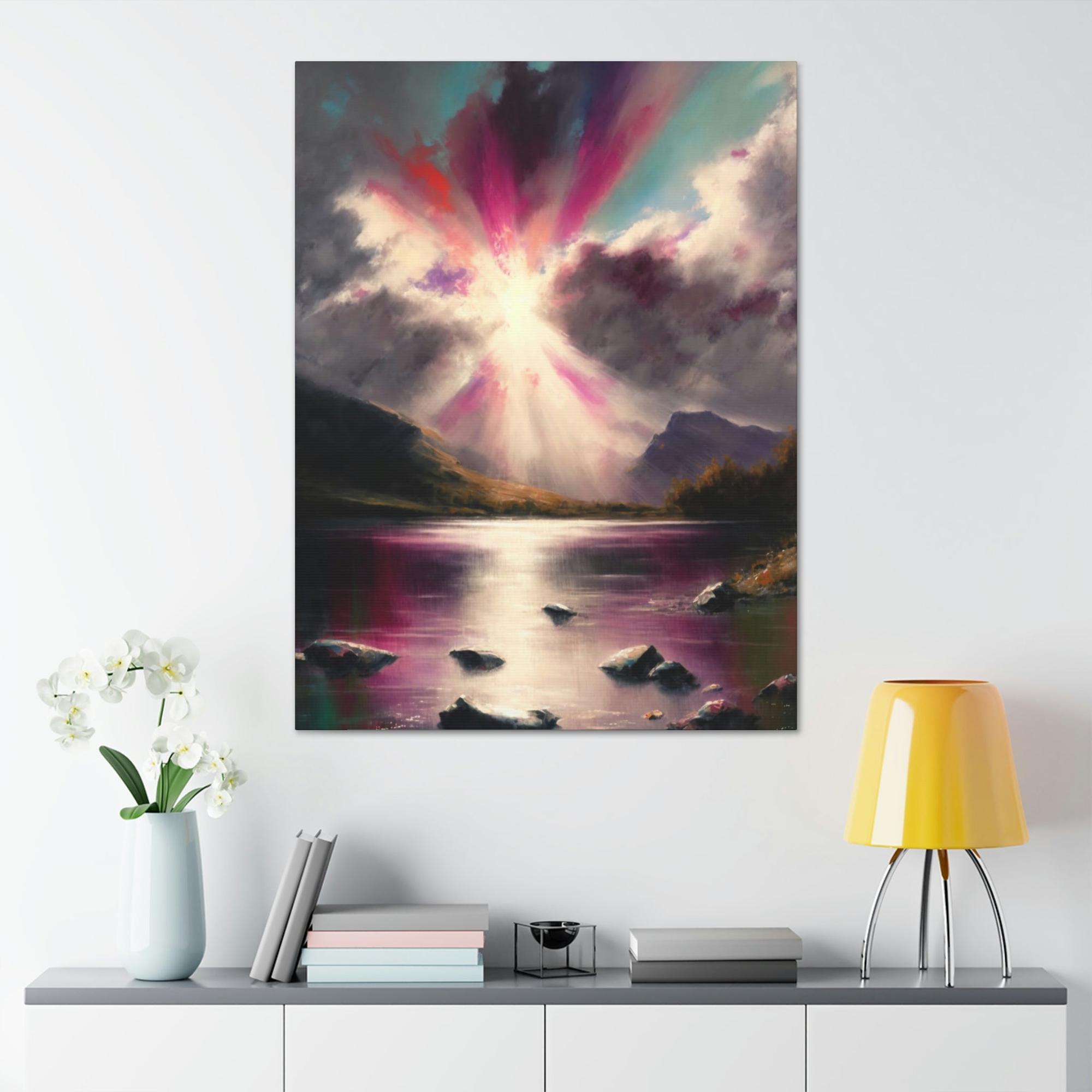 Abstract Landscape Abstracted Terrain: A Print on Canvas & Poster of a Contemporary Landscape