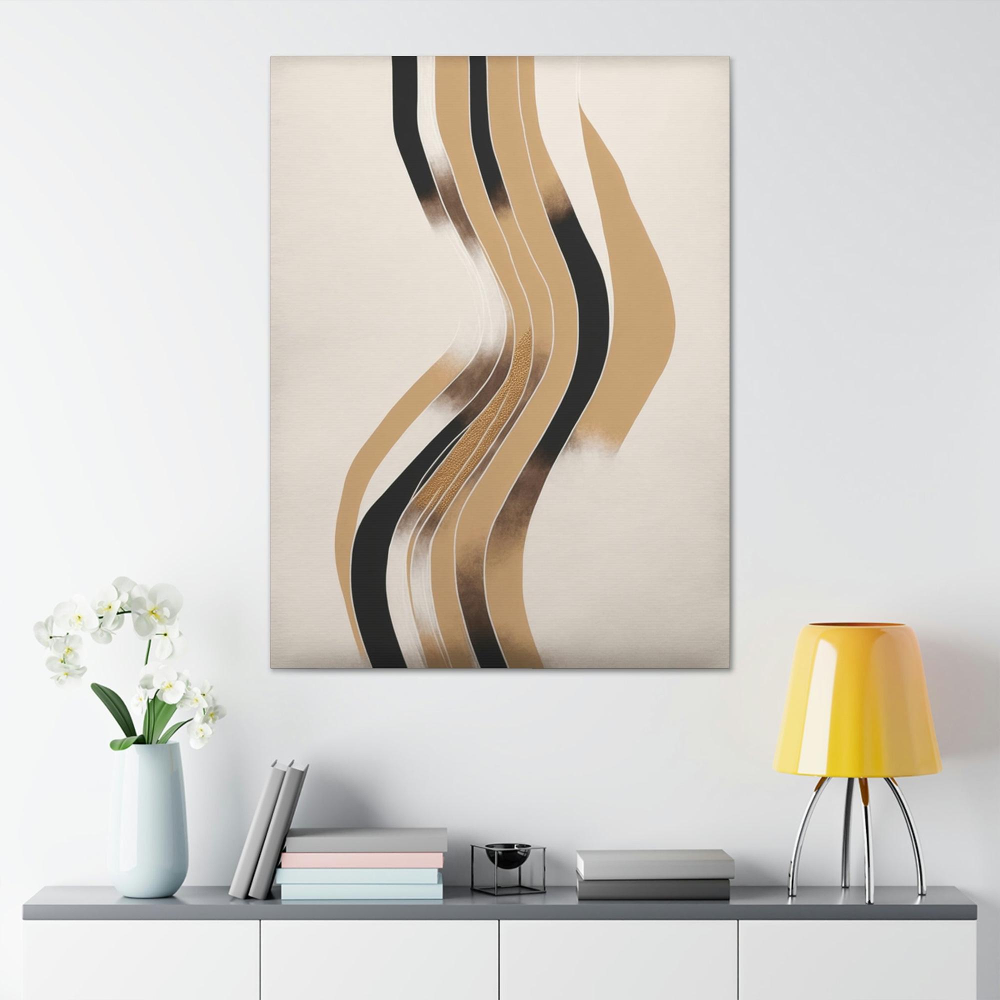 Abstract Minimalist Linear Simplicity: A Framed Poster & Canvas Print of a Minimalist Line Art