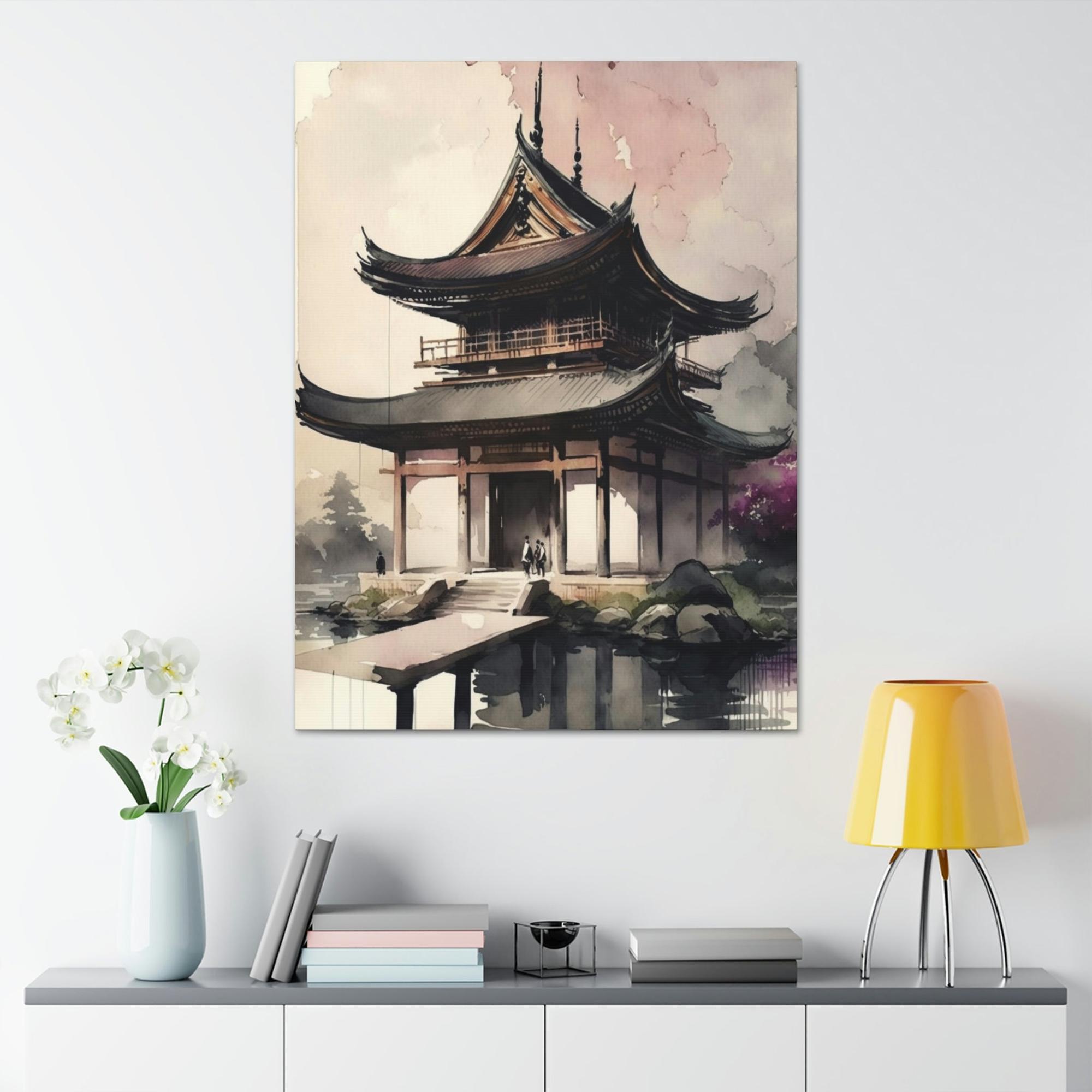 Army The Spirit of Asia: Abstract Art on Natural Canvas & Poster