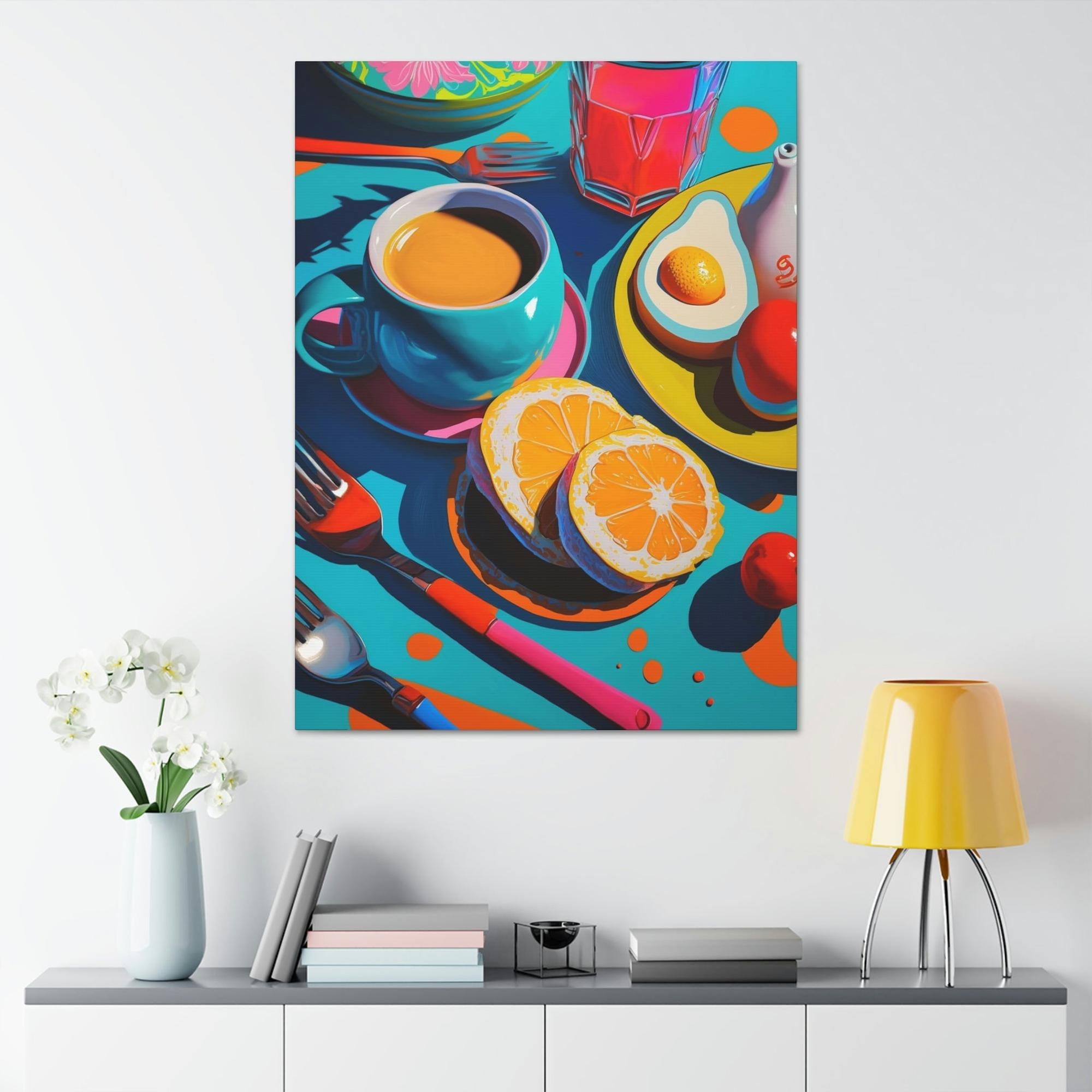 Breakfast Morning Delight: Poster of a Beautifully Served Breakfast Table