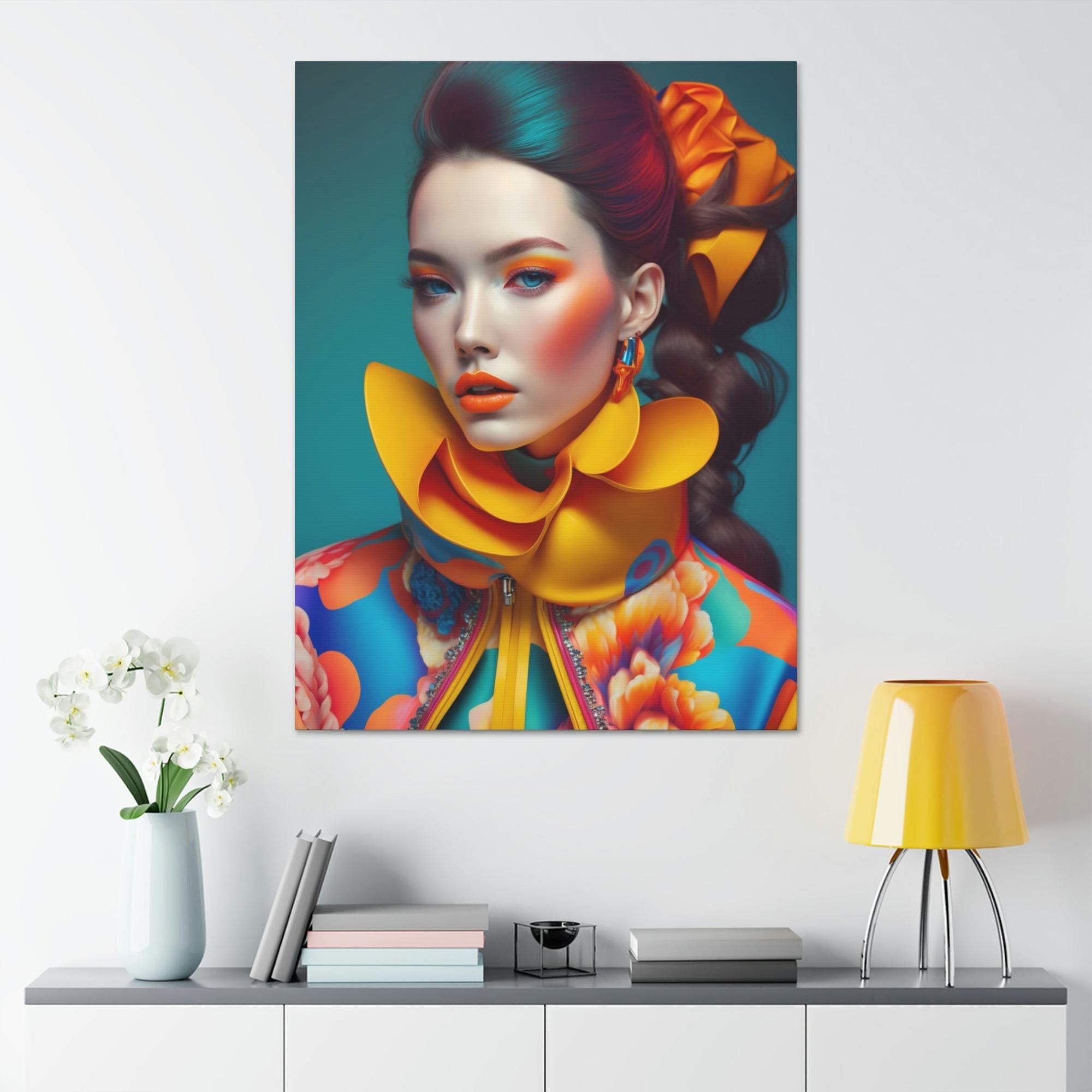 Fashion And Beauty Haute Couture: A Canvas Print of High Fashion and Beauty Trends