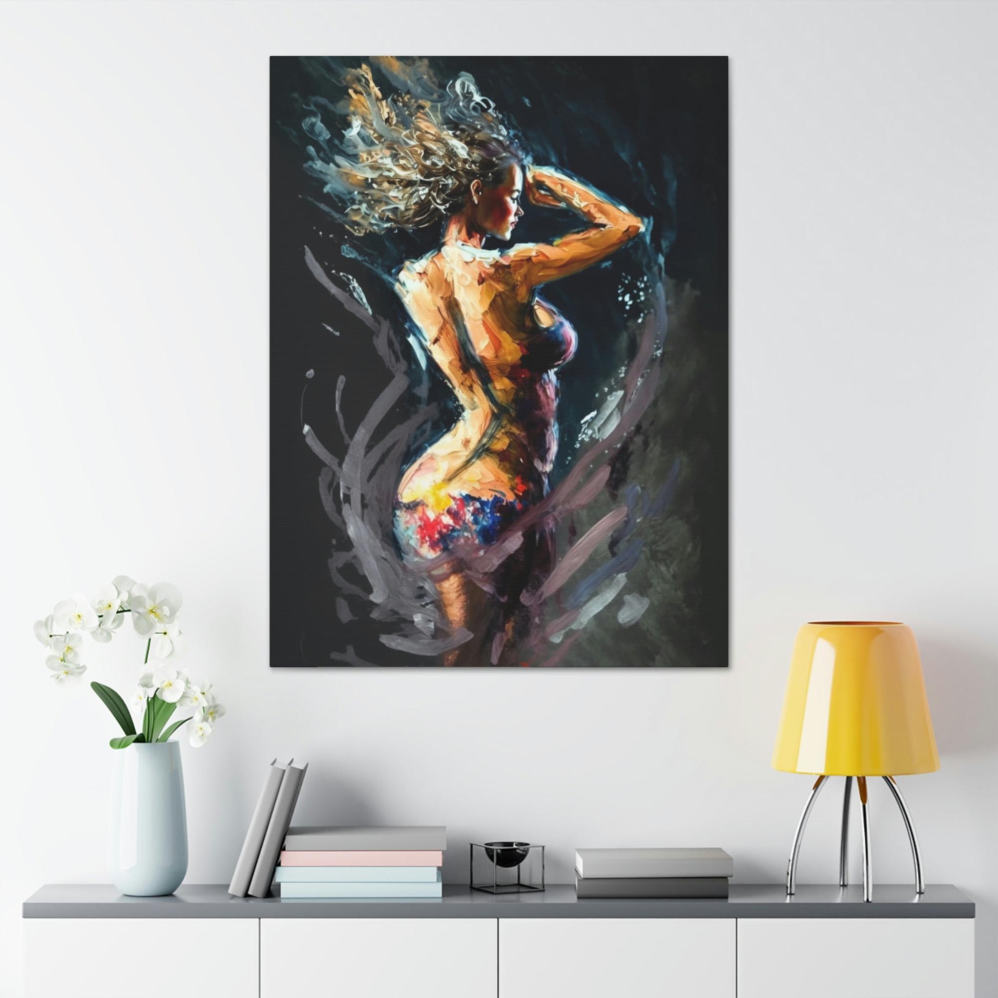 Abstract Figures The Art of Movement: Canvas & Poster Print of Abstract Dance Figures