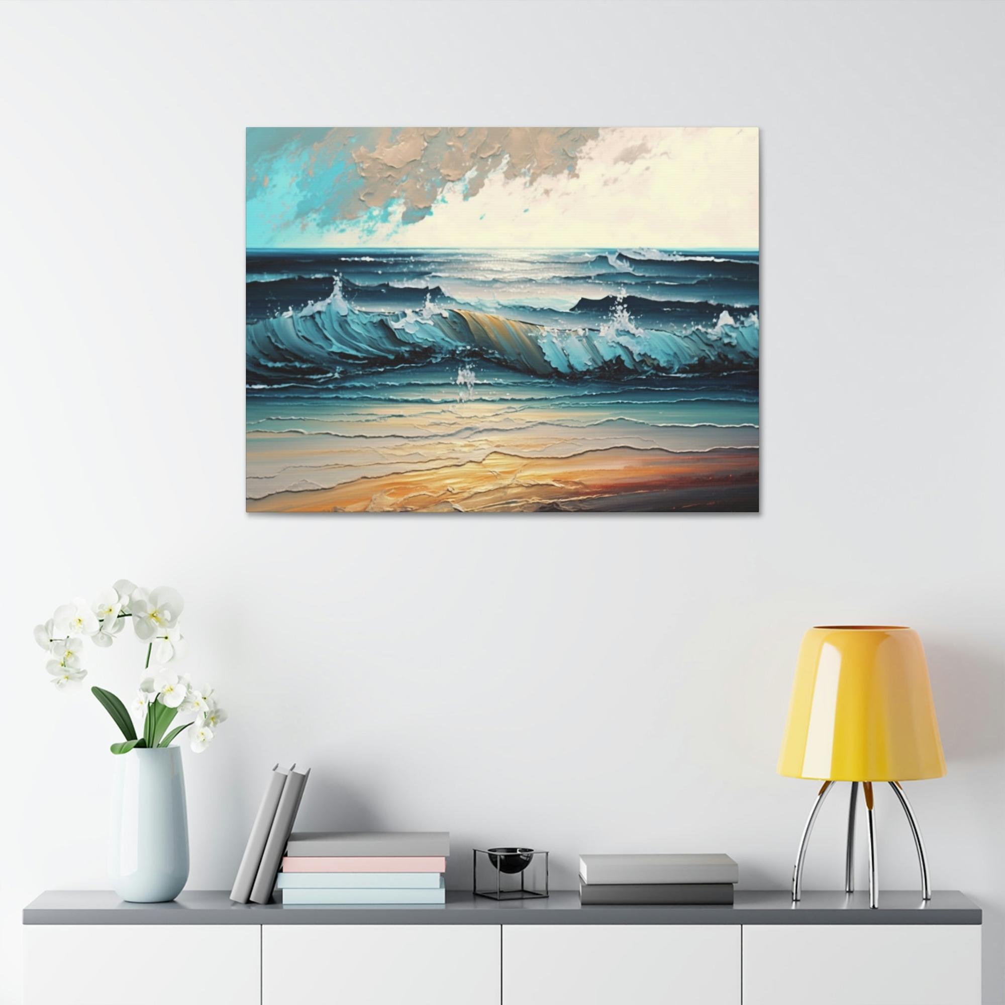 Abstract Ocean Oceanic Dreams: A Print on Canvas & Poster of an Abstract Sea View