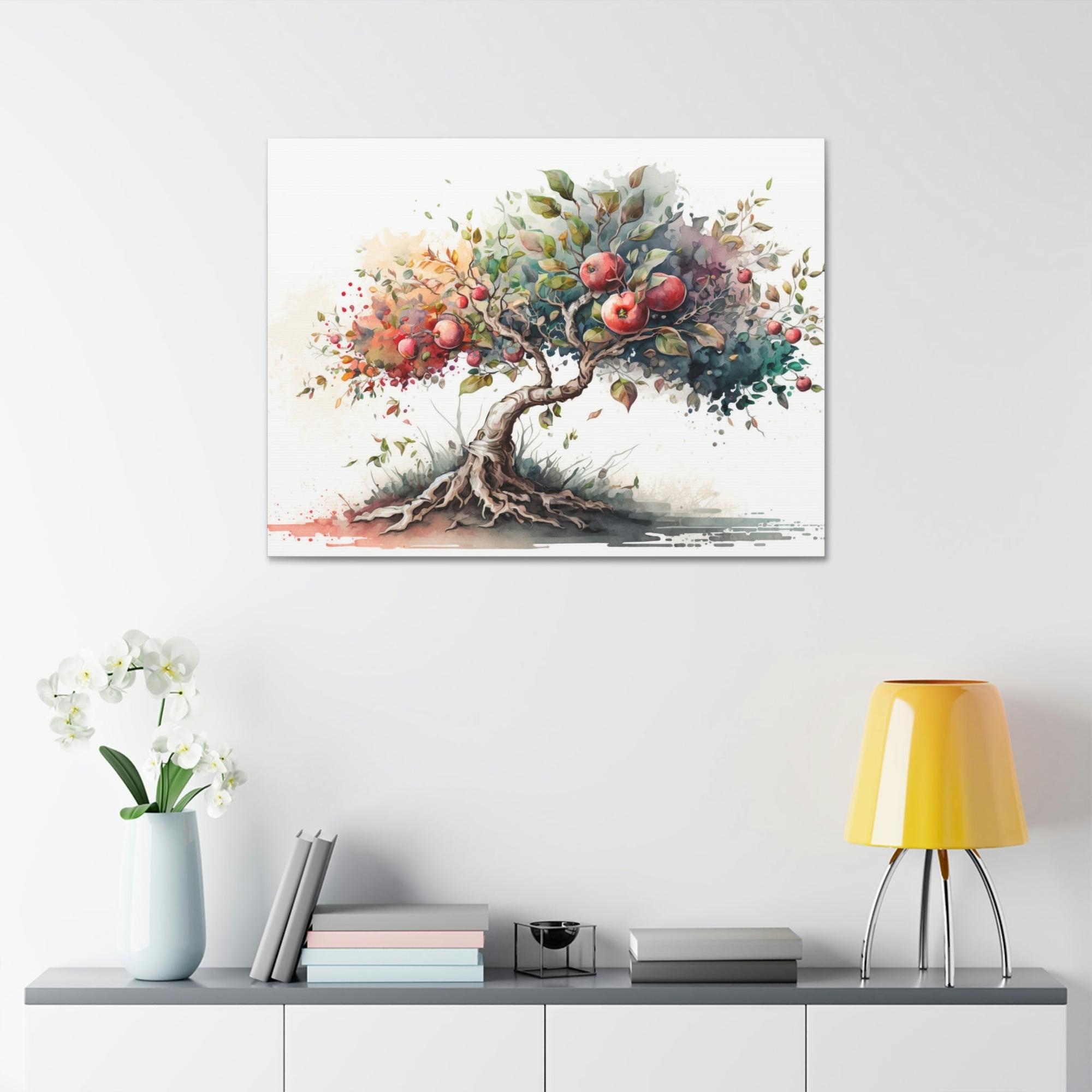 Apple Trees Tapestry of Apple Trees: Natural Canvas & Poster Print of Orchards