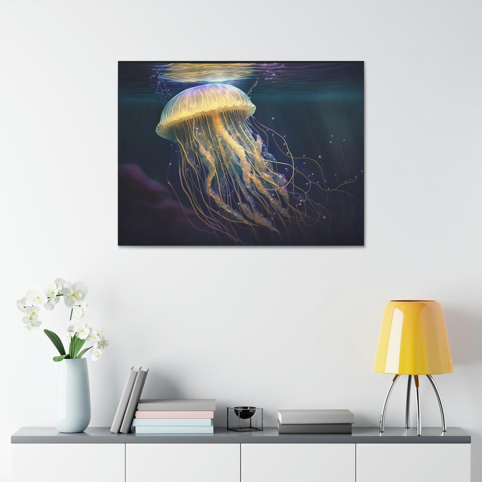 undefined Jellyfish Wonder: Captivating Canvas Wall Art Prints for Ocean Lovers