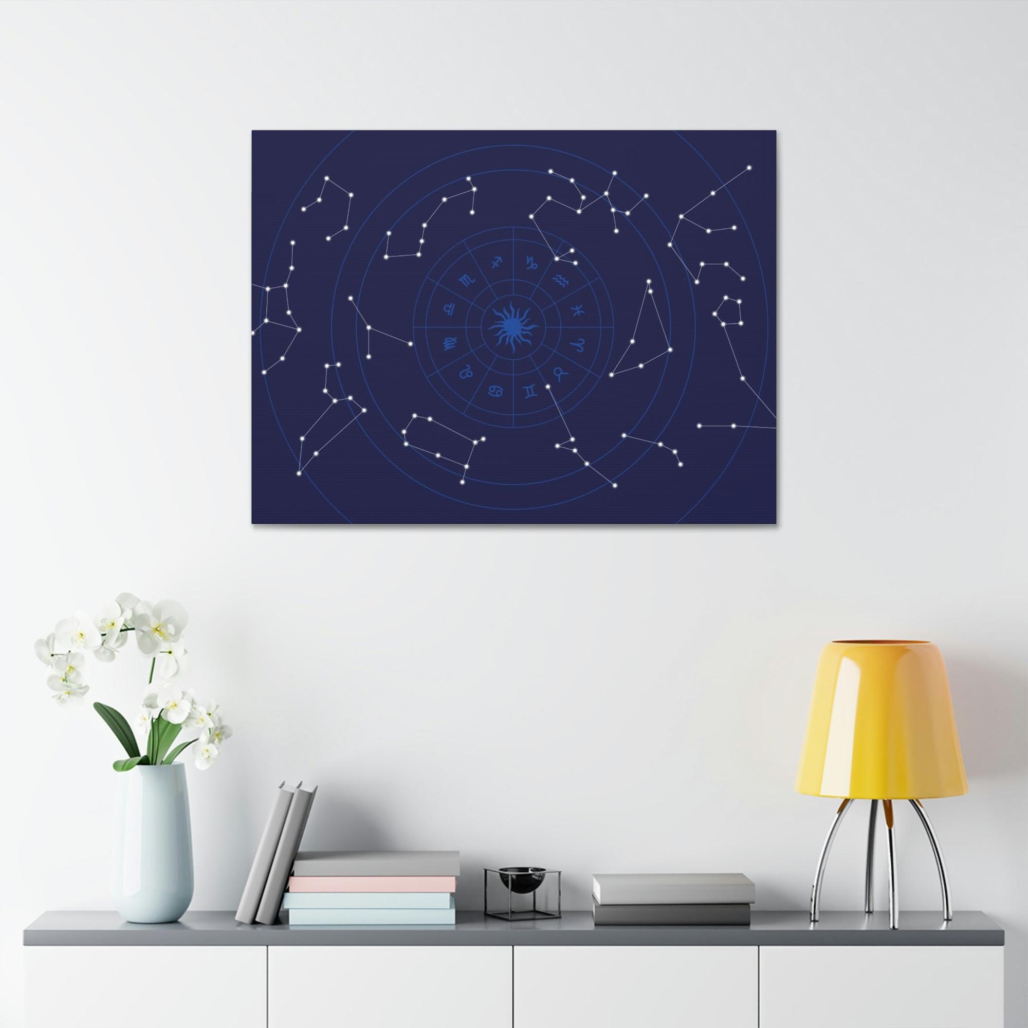 Constellations Starry Night Sky: A Natural Canvas Print of the Constellations