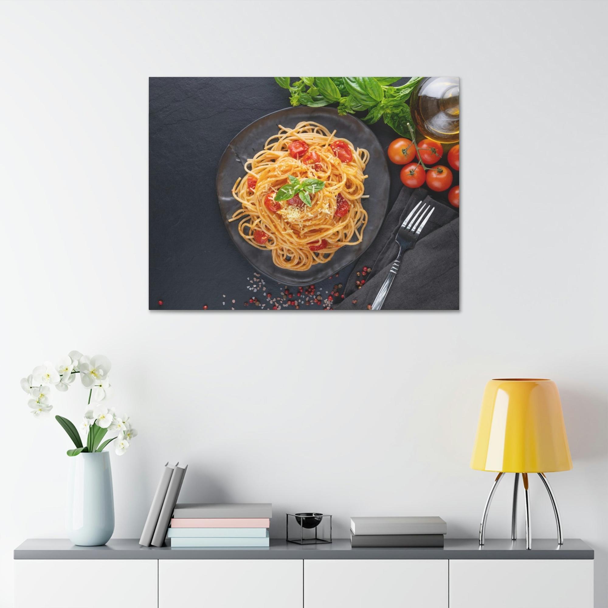 Pasta Delectable Pasta Delights: Artistic Print on Canvas & Poster for Your Home Decor