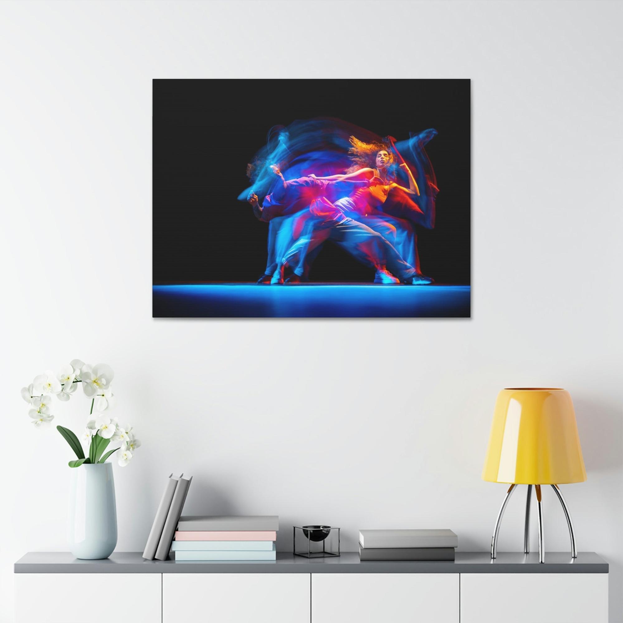 undefined The Joy of Movement: Framed Canvas & Poster of a Dancer in Full Motion