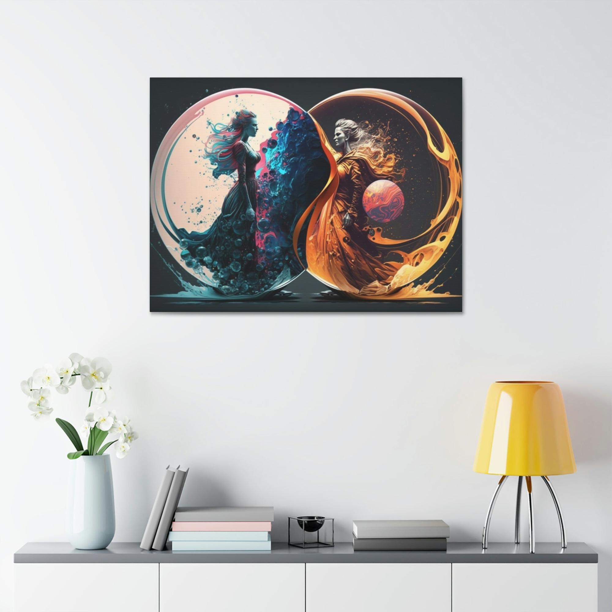 Contemporary The Art of Minimalism: A Natural Canvas Print of Contemporary Art
