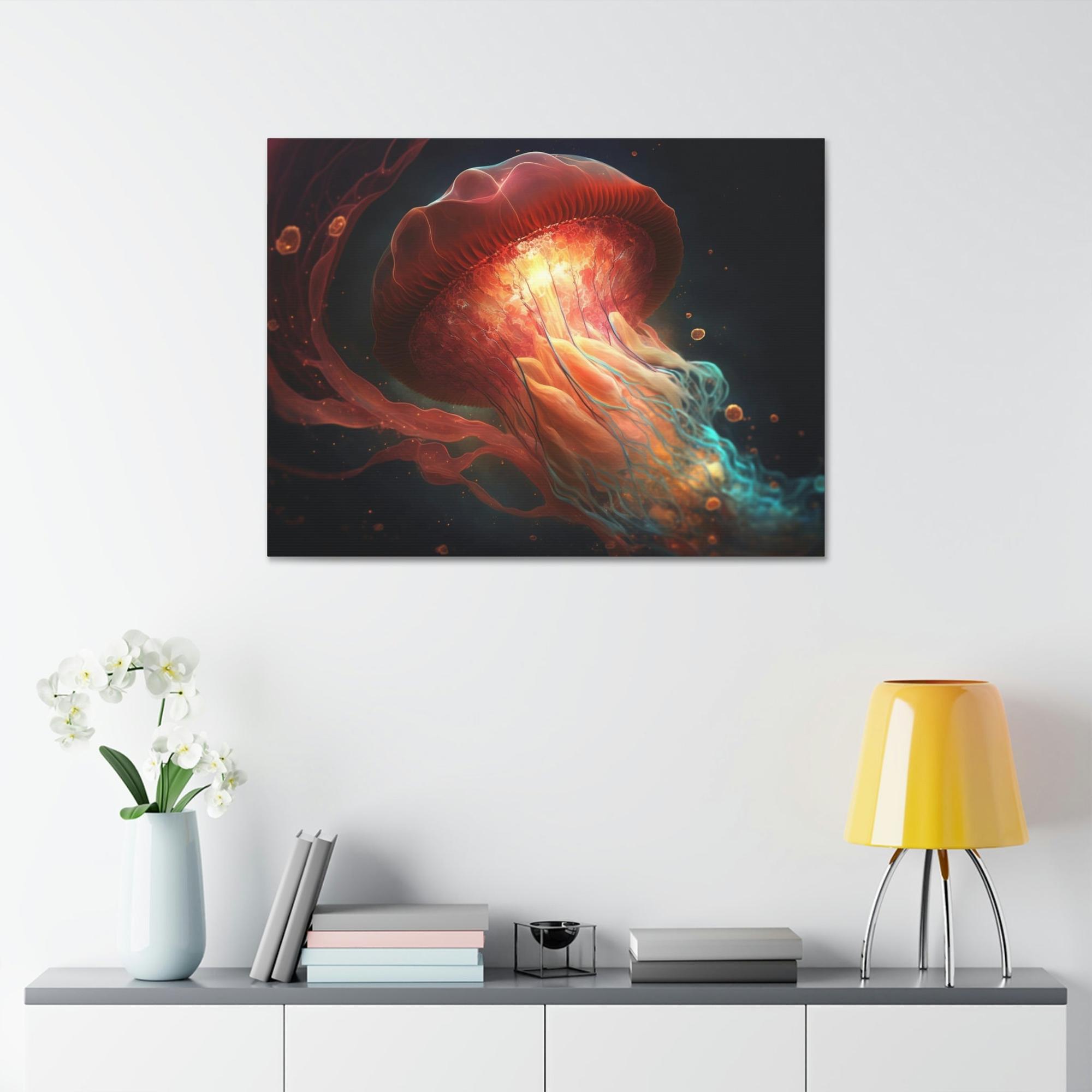 Jellyfishs The Graceful Dance: Jellyfish Wall Art Collection on Canvas