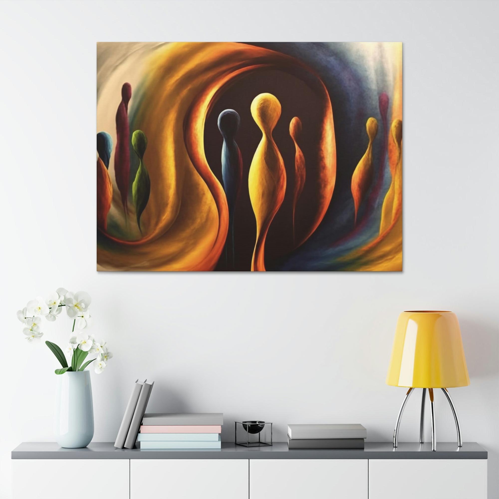 Abstract Figures Framed Poster & Poster of Abstract Figures: A Symphony of Movements
