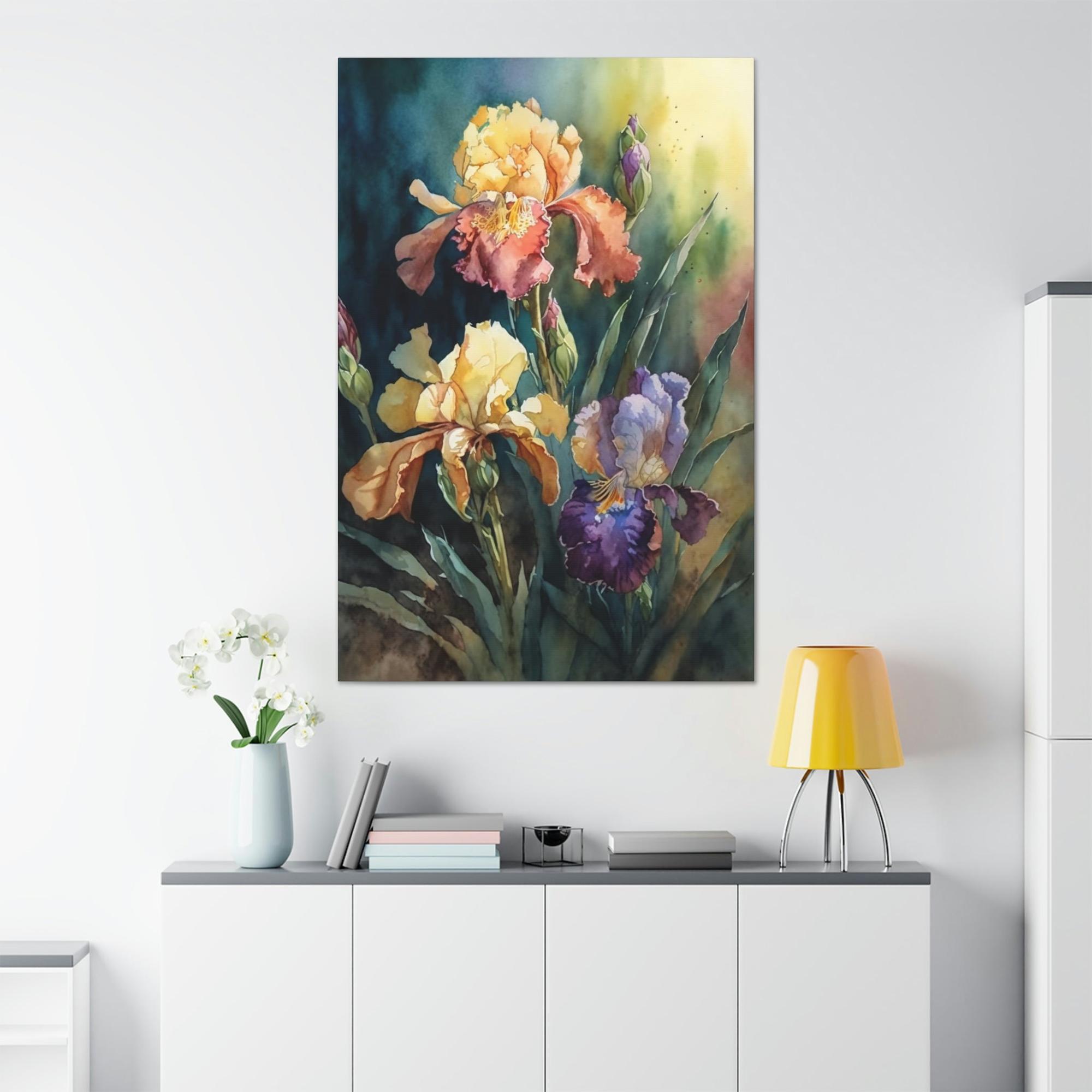 Irises Iris Melodies: A Canvas of Floral Rhythms and Textures